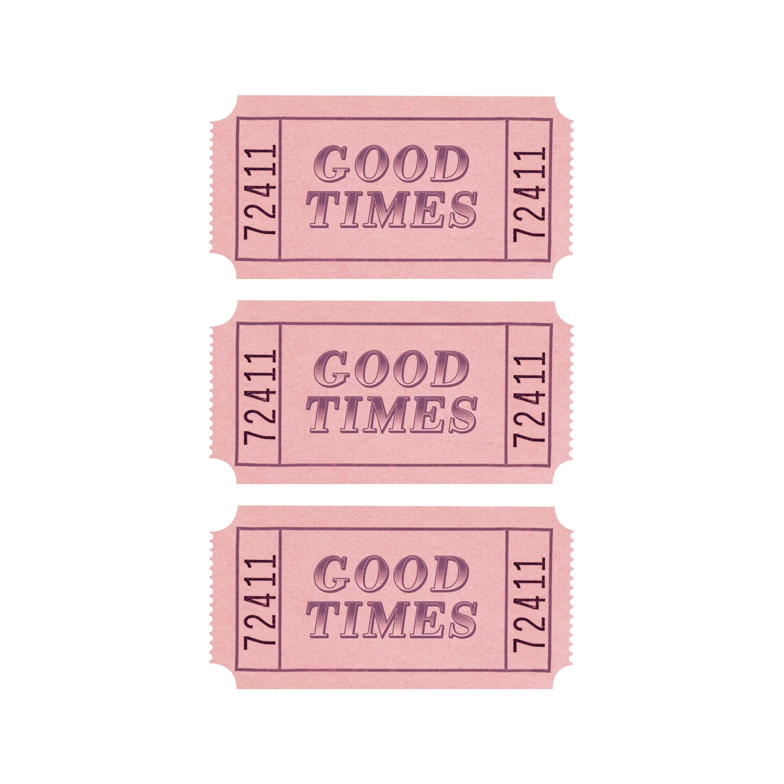 Retro Good Times Ticket Wall Art