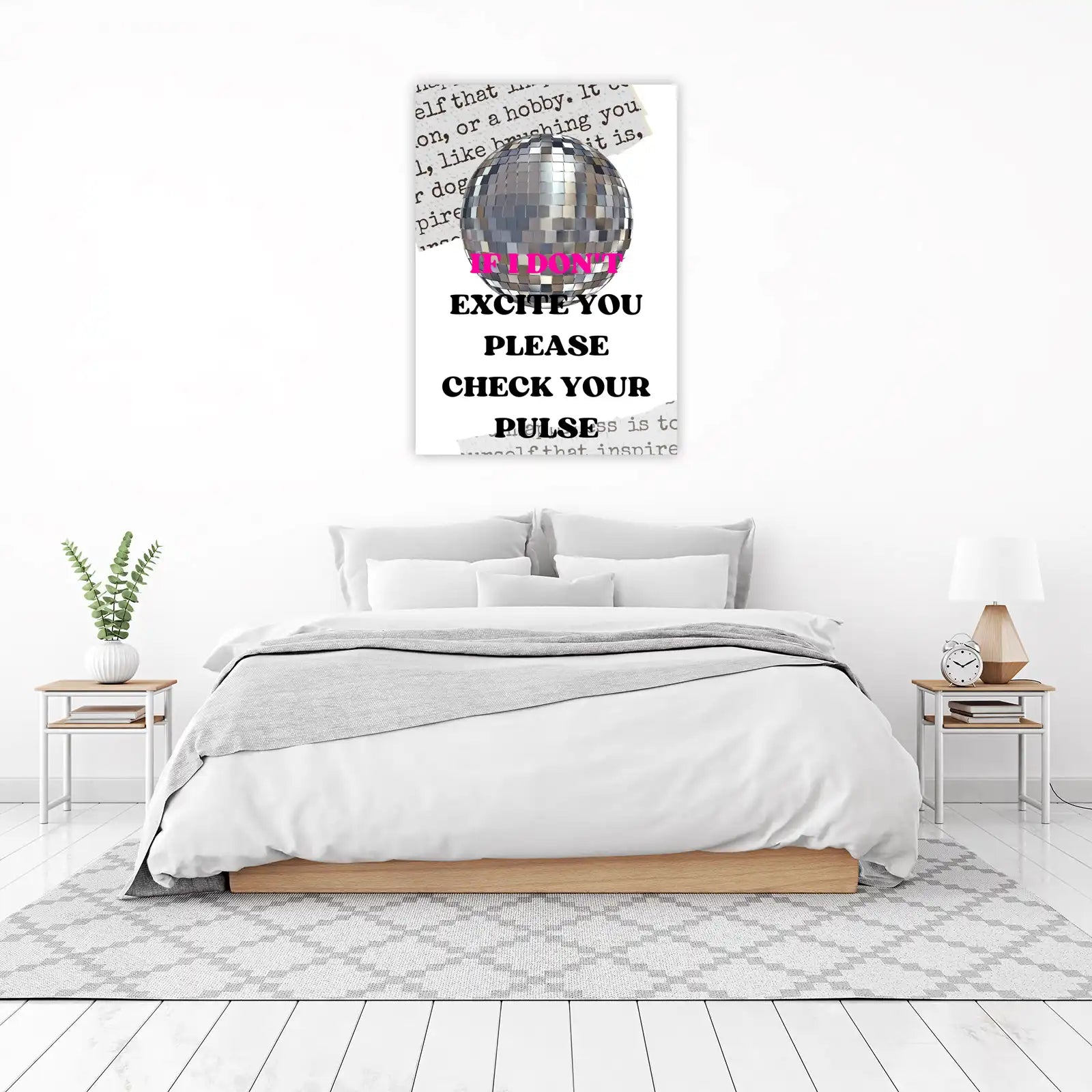 Disco Ball "Check Your Pulse" Wall Art Wall Art