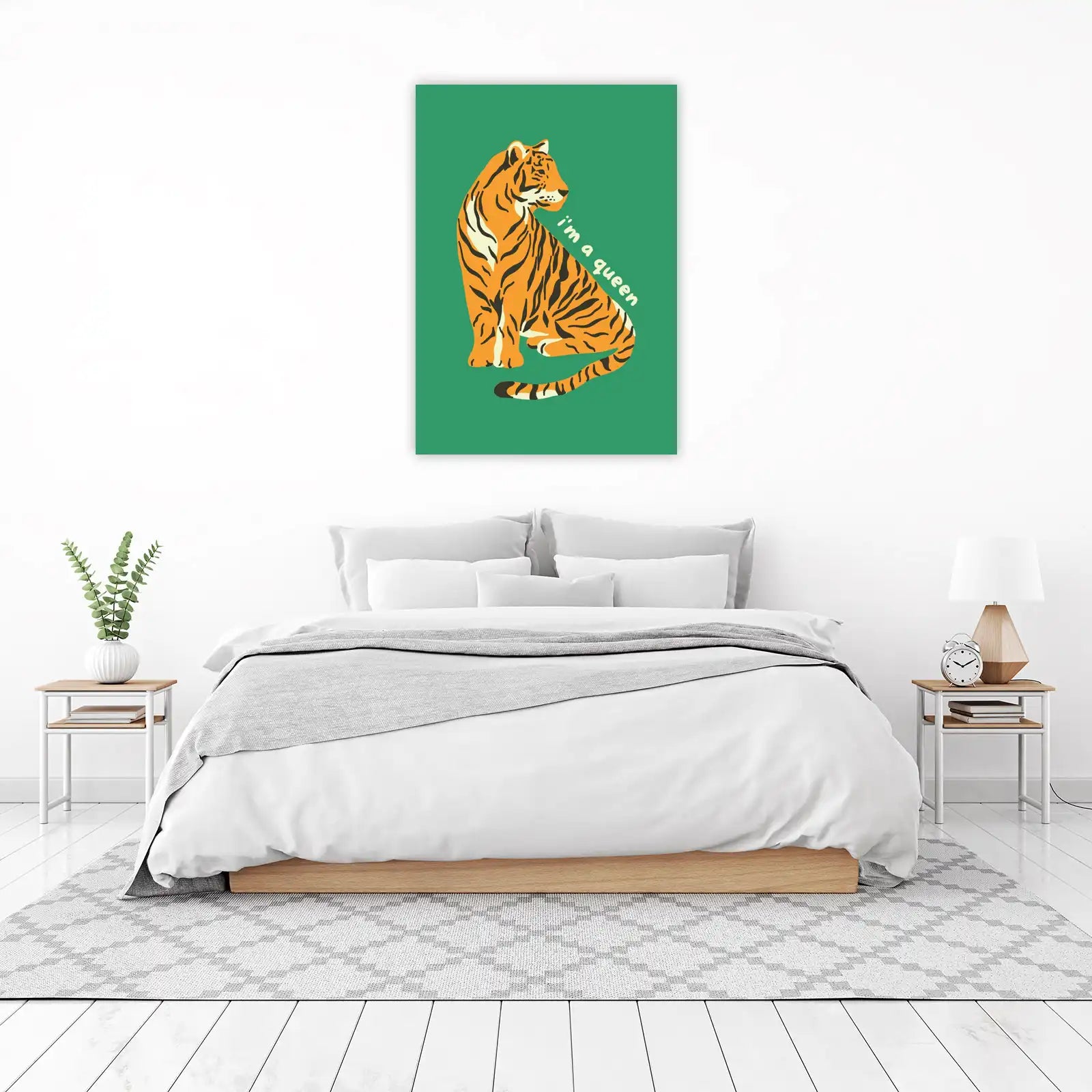 Empowering Tiger 'I'm a Queen' Wall Art