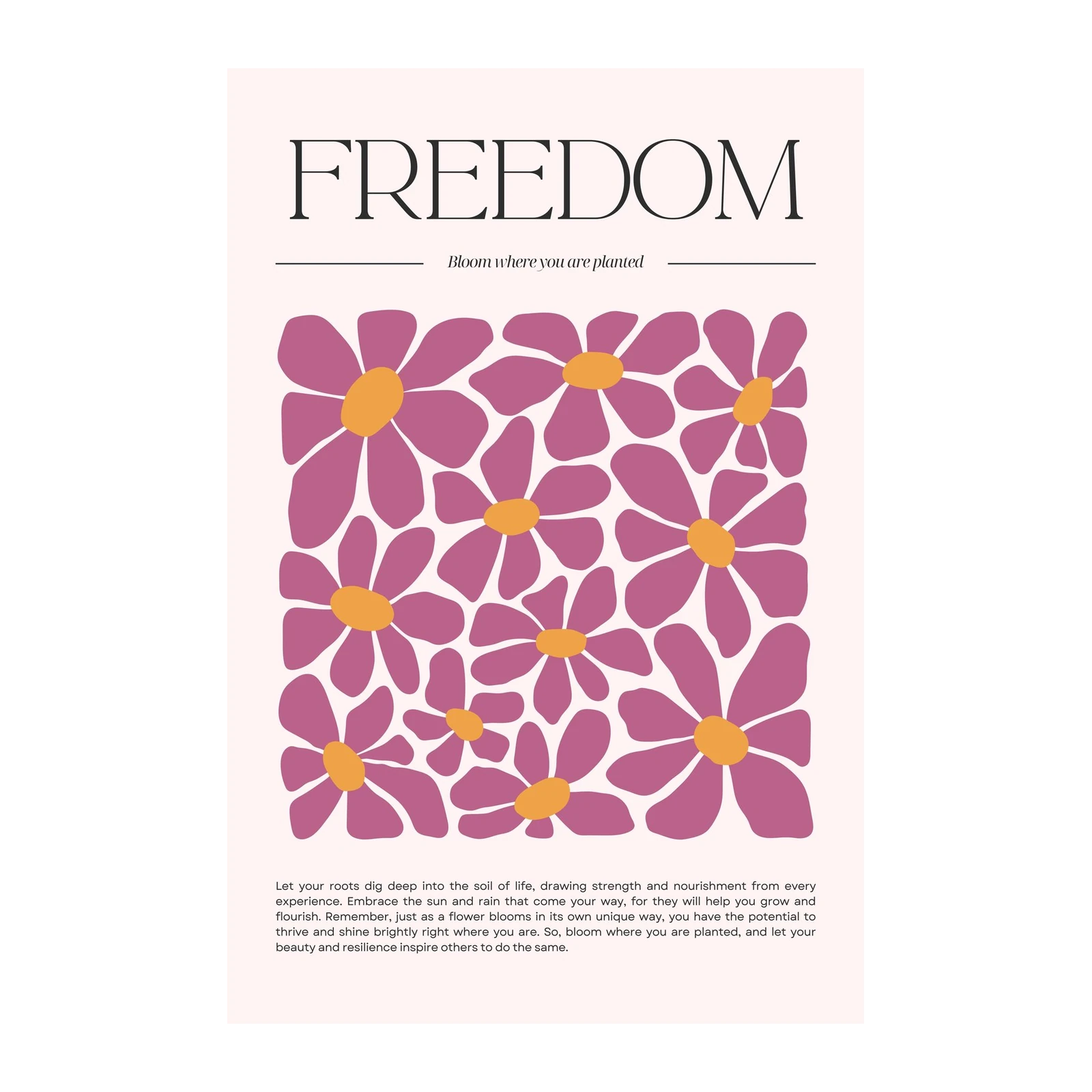 Free Spirit Floral Wall Art Wall Art