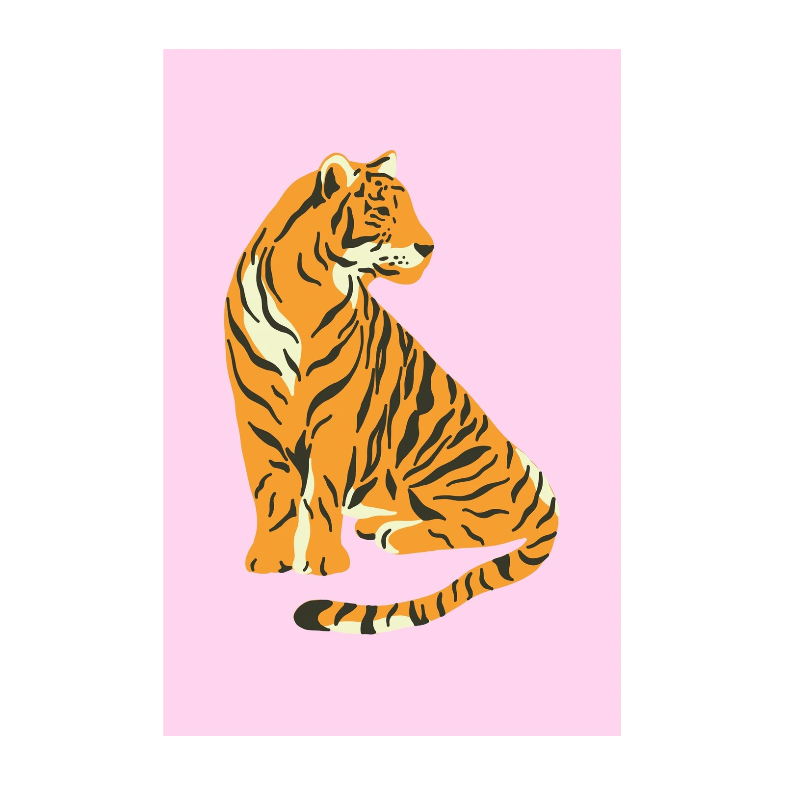 Vibrant Tiger Paw-sitivity Wall Art