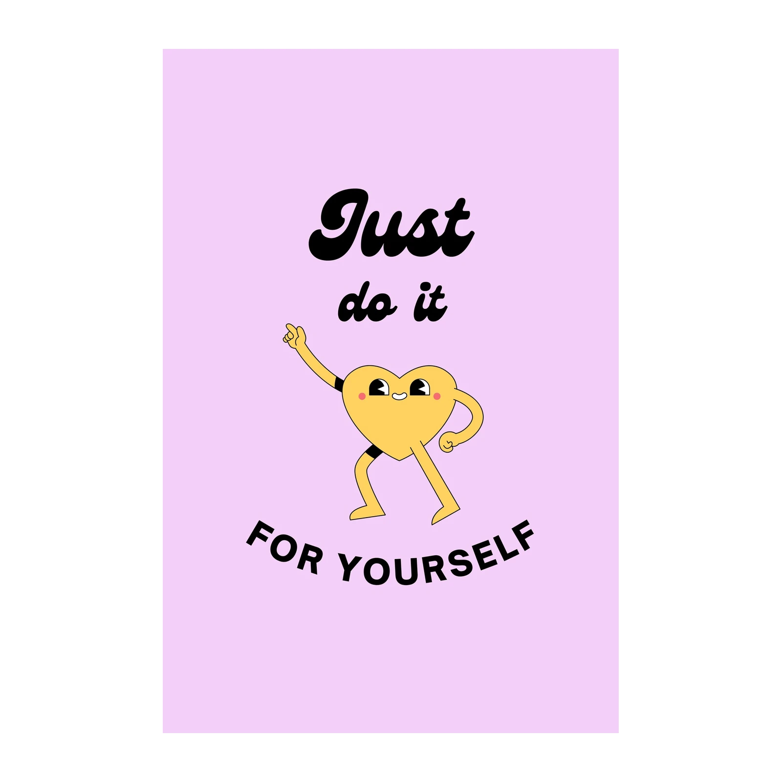 Motivational Heart "Just Do It" Wall Art