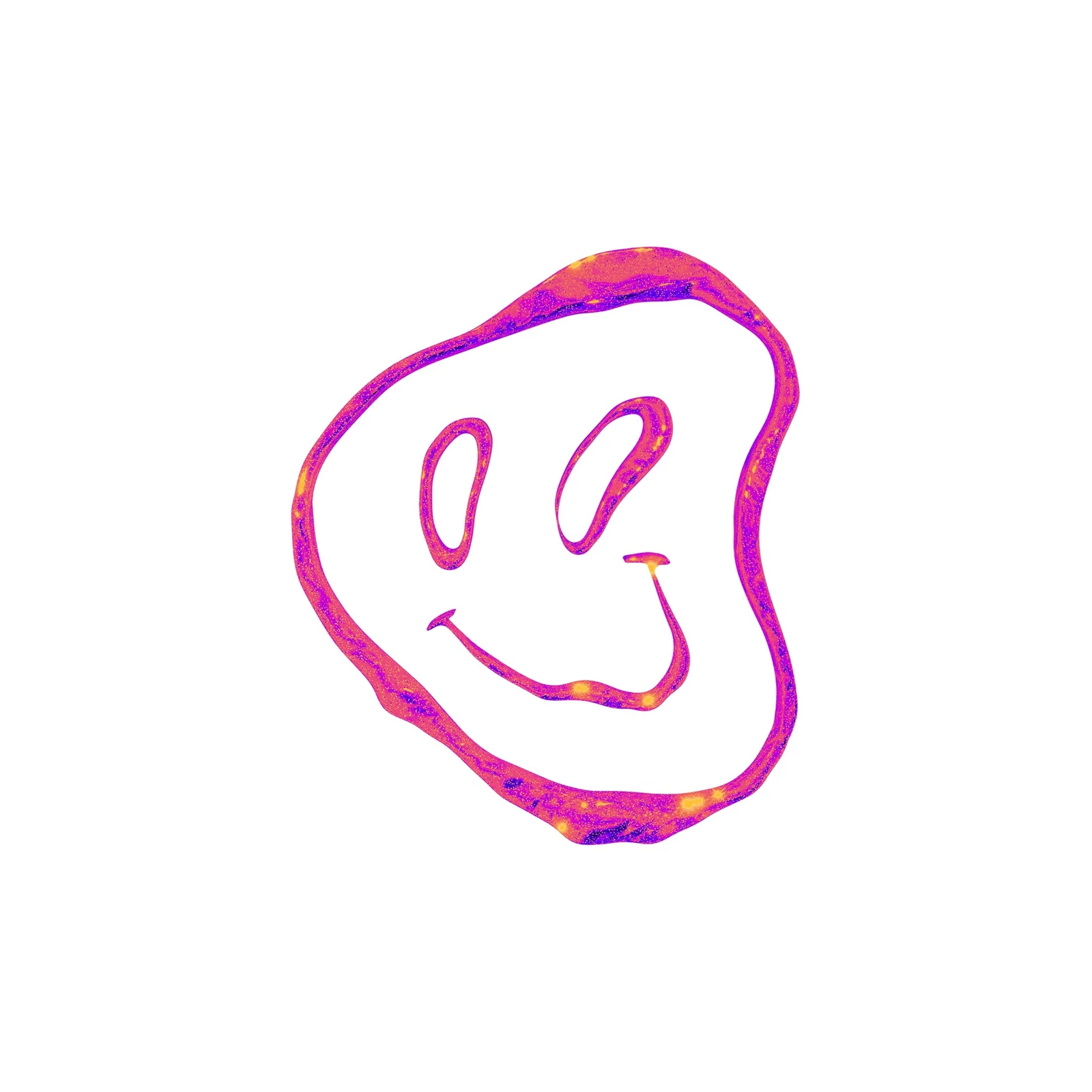 Trippy Melting Smiley Face Art Wall Art