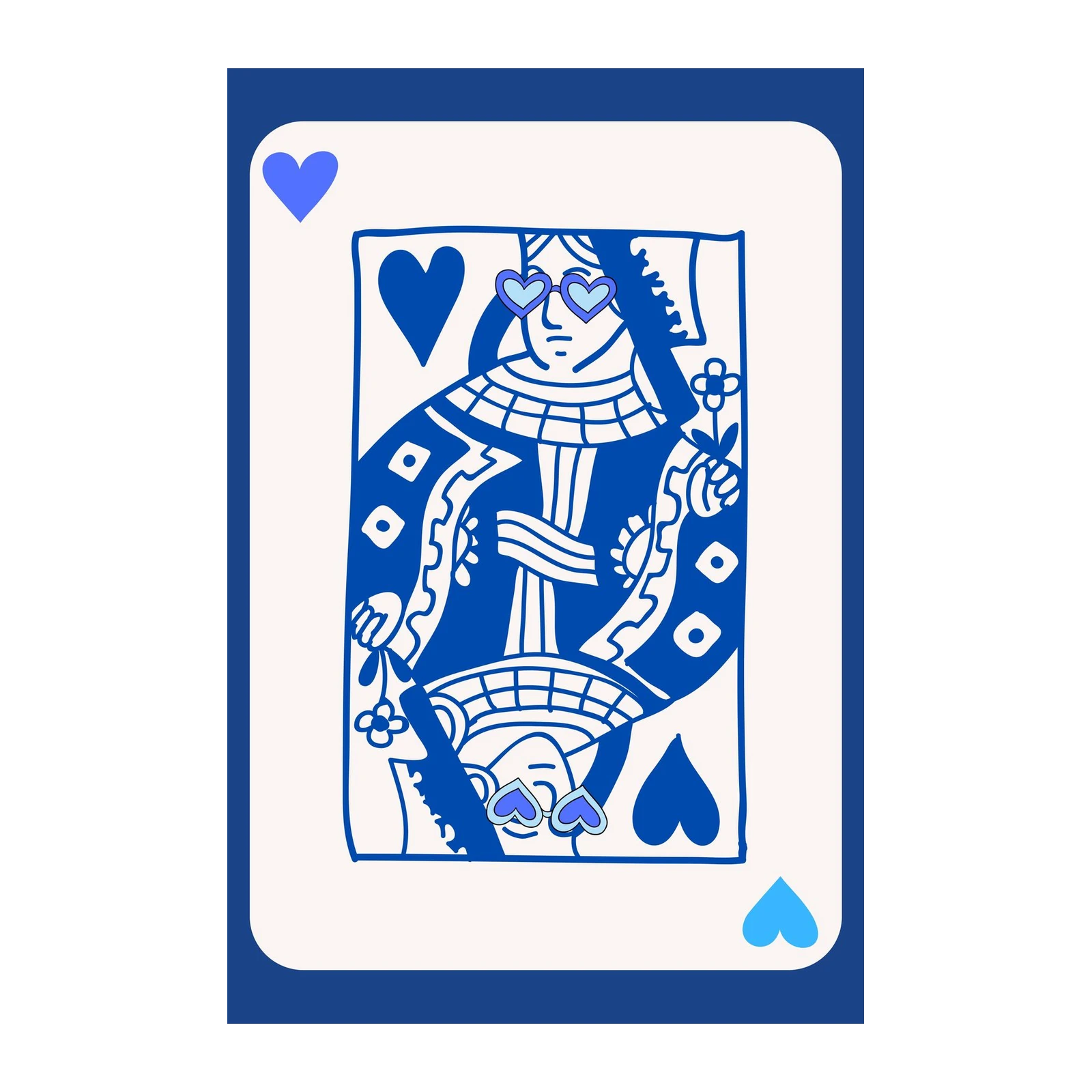Queen of Hearts with Heart Sunglasses Wall Art