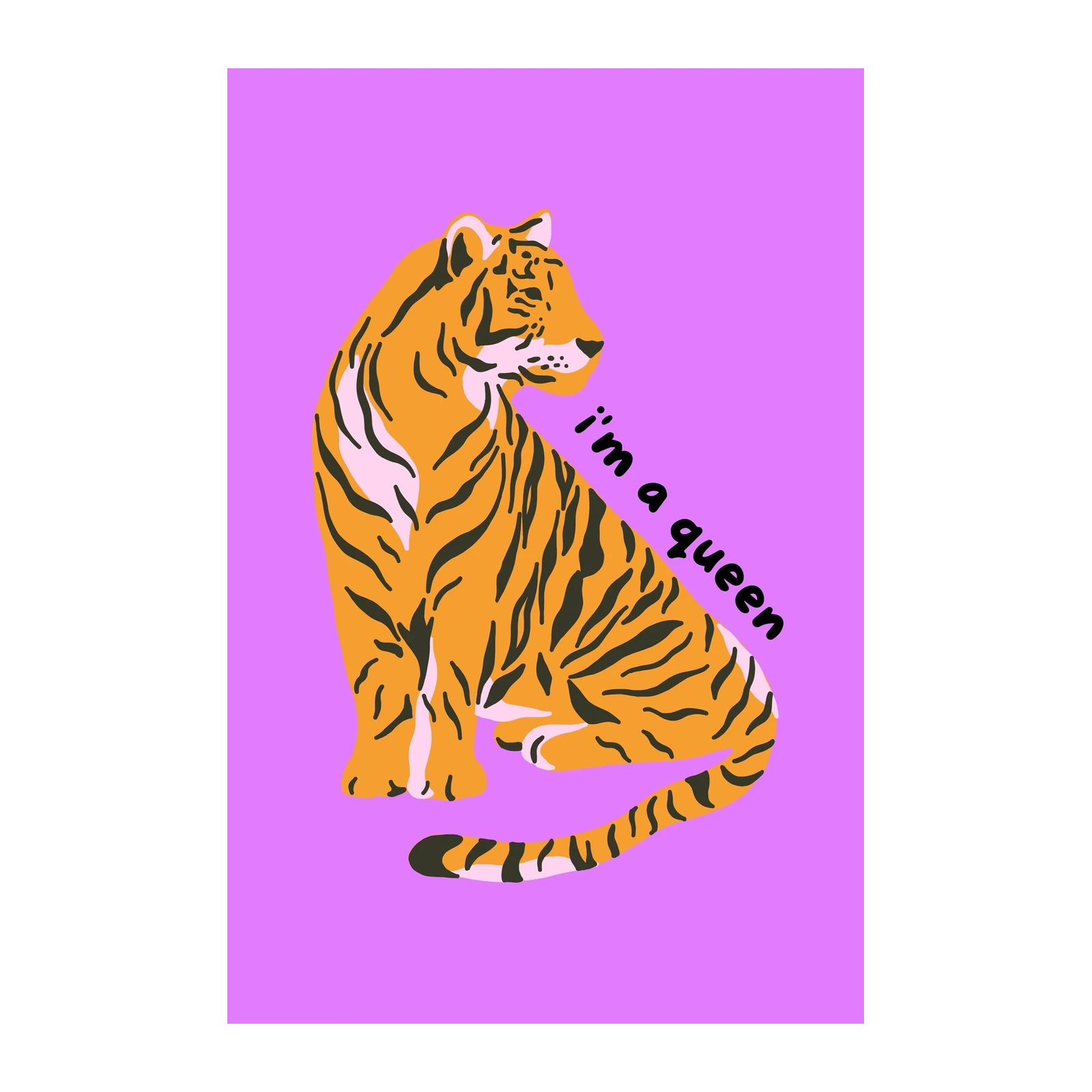Empowering Tiger "I'm a Queen" Wall Art
