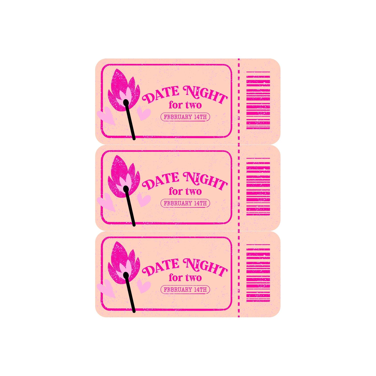 Romantic Date Night Tickets Wall Art