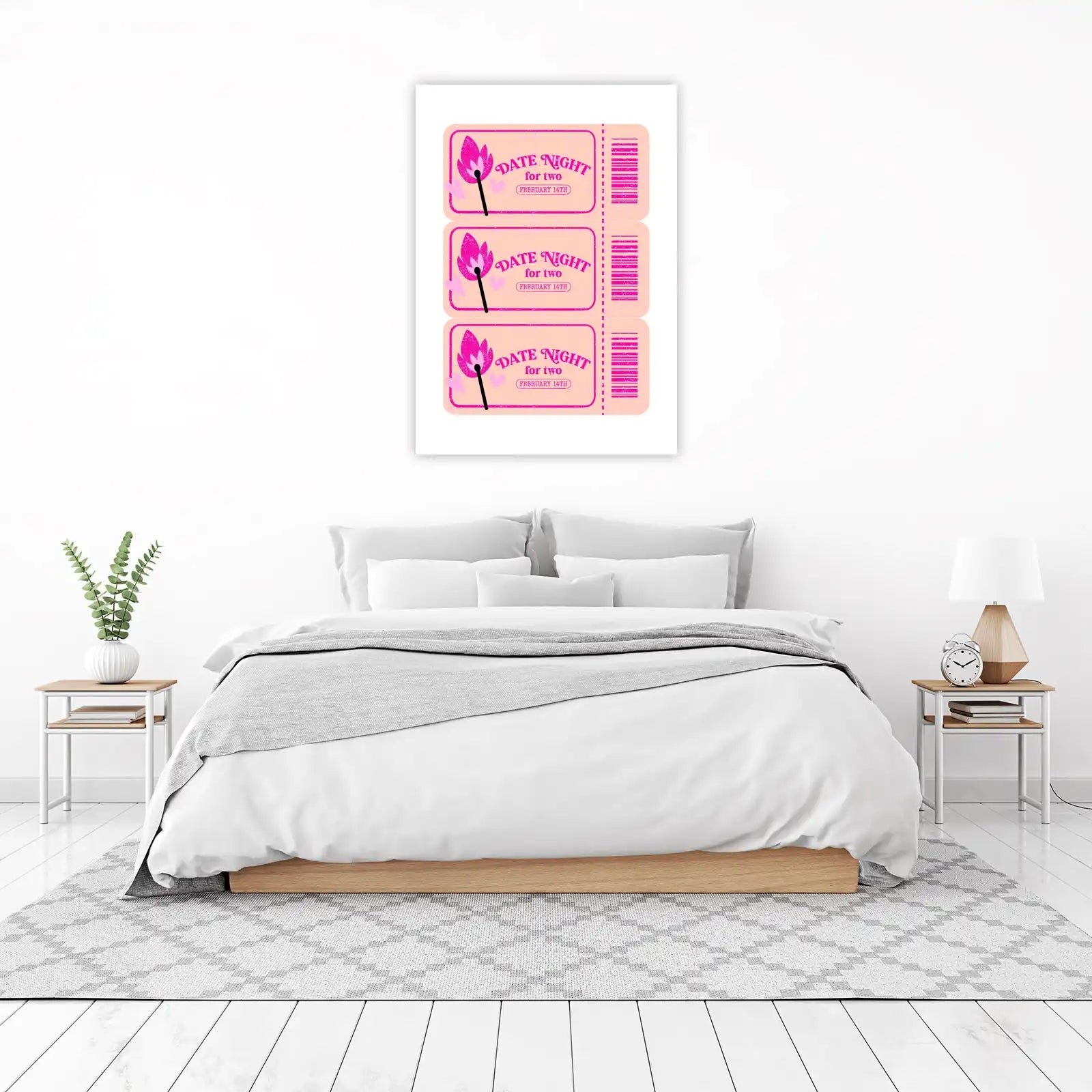 Romantic Date Night Tickets Wall Art