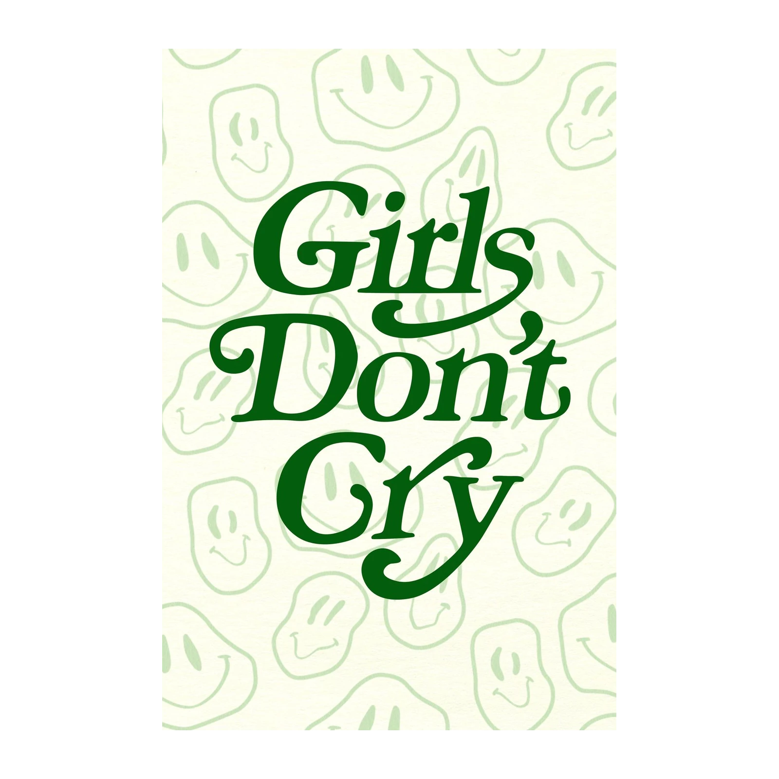 Girls Don't Cry Groovy Smiley Wall Art