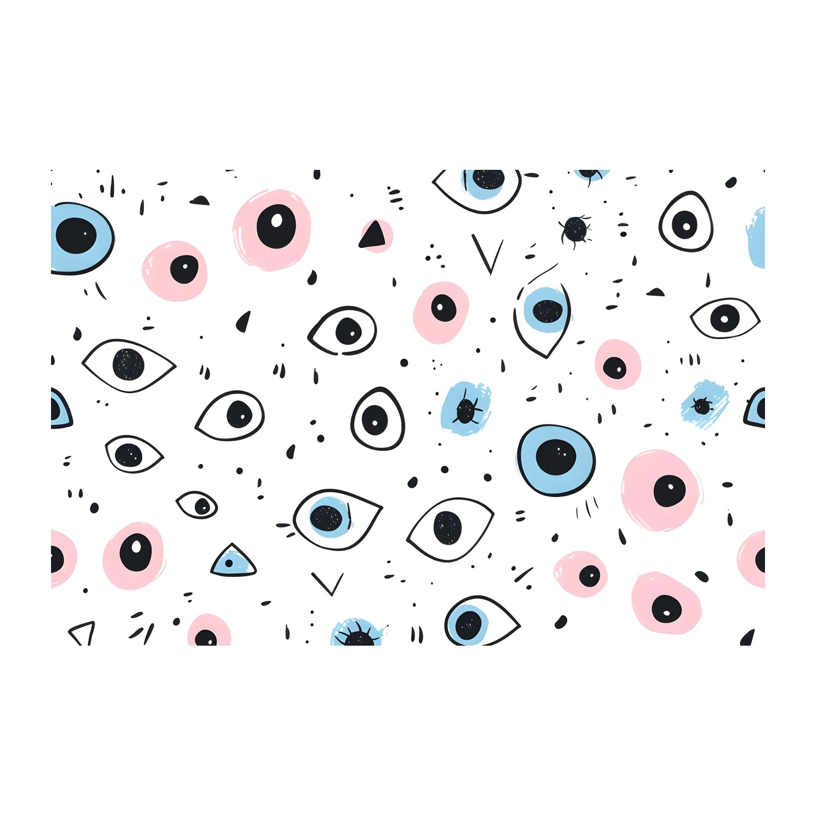 Whimsical Eyes Pattern Wall Art