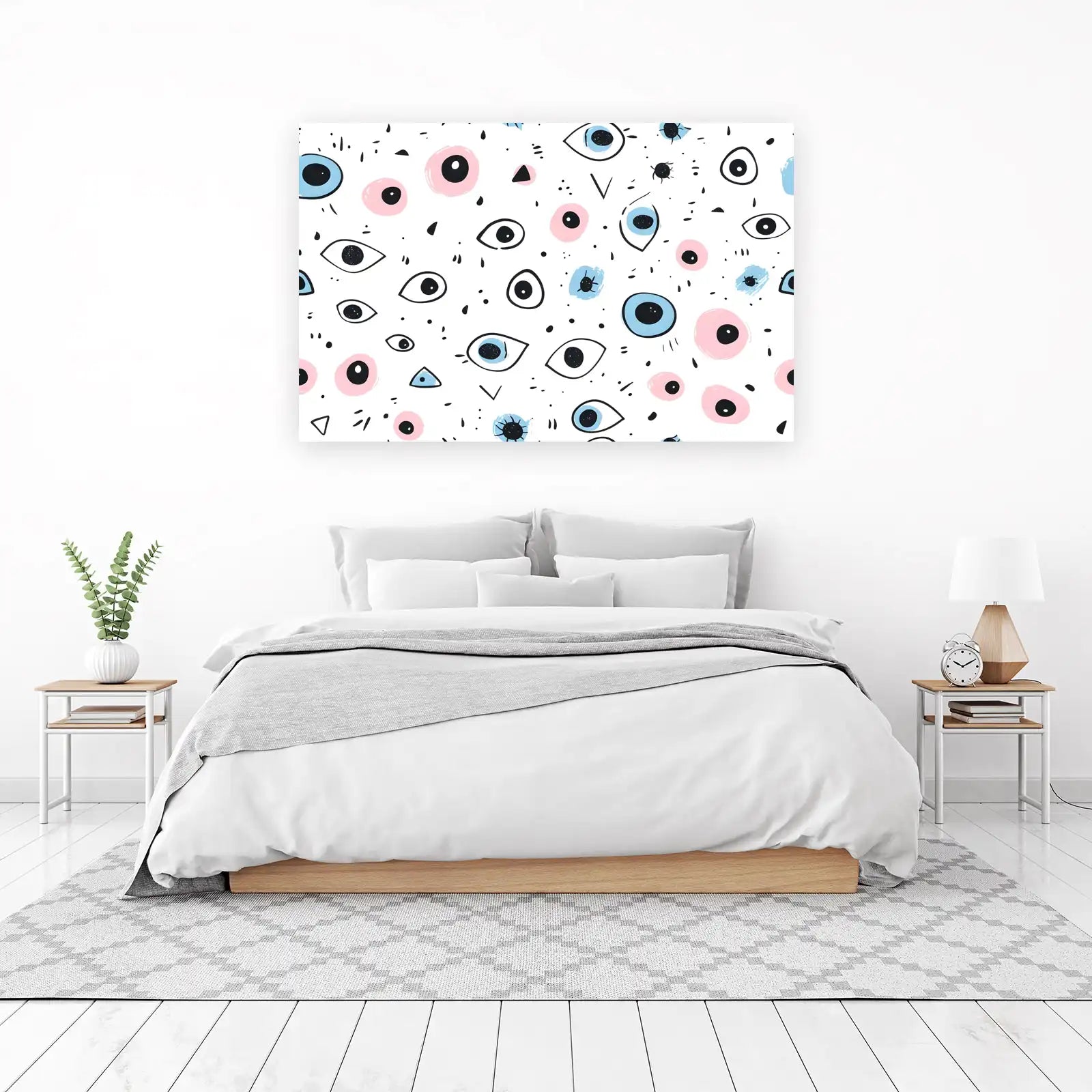 Whimsical Eyes Pattern Wall Art