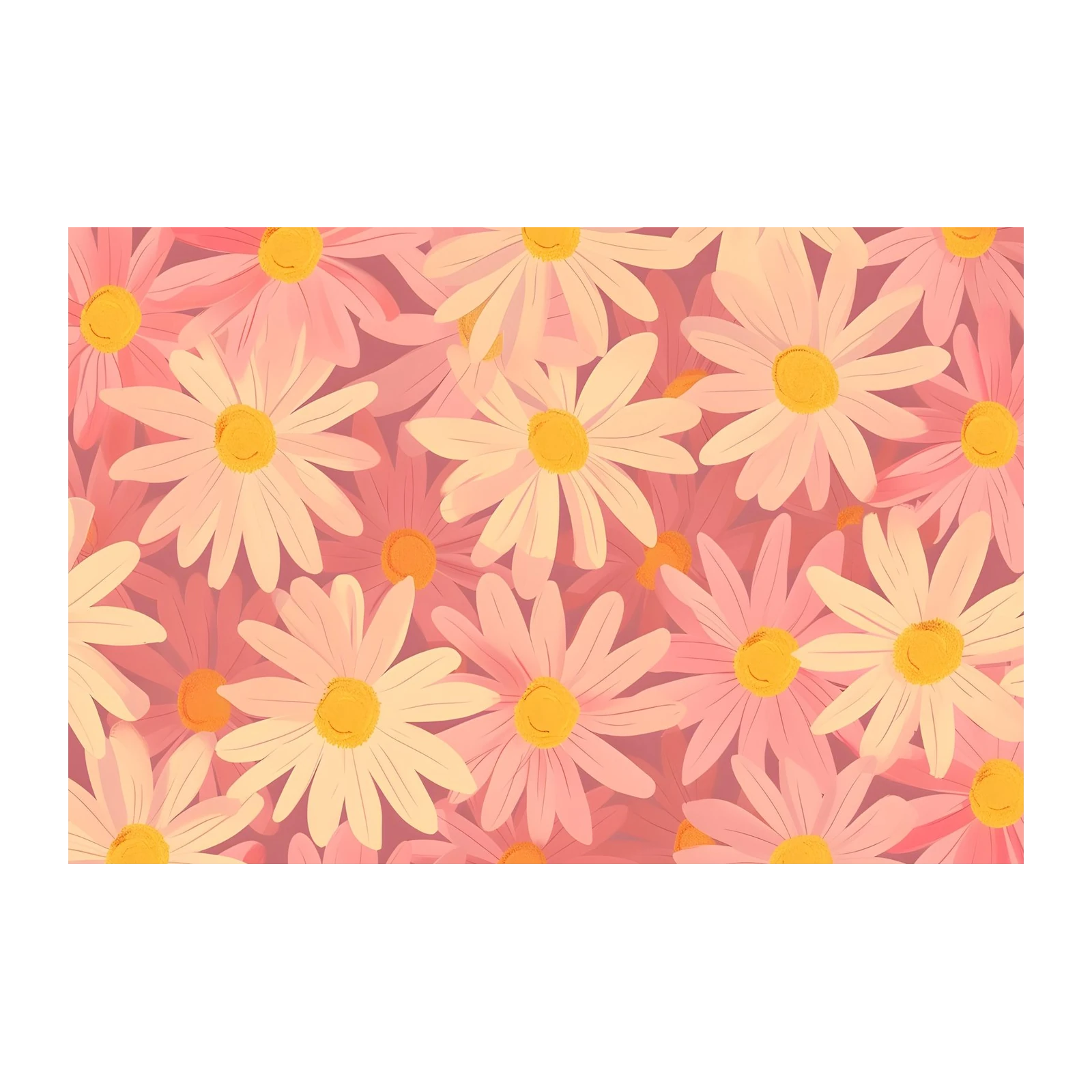 Pastel Daisy Floral Wall Art Wall Art