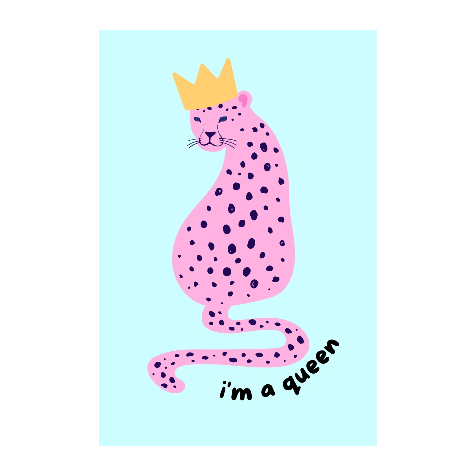 Pink Leopard Queen Crown Wall Art