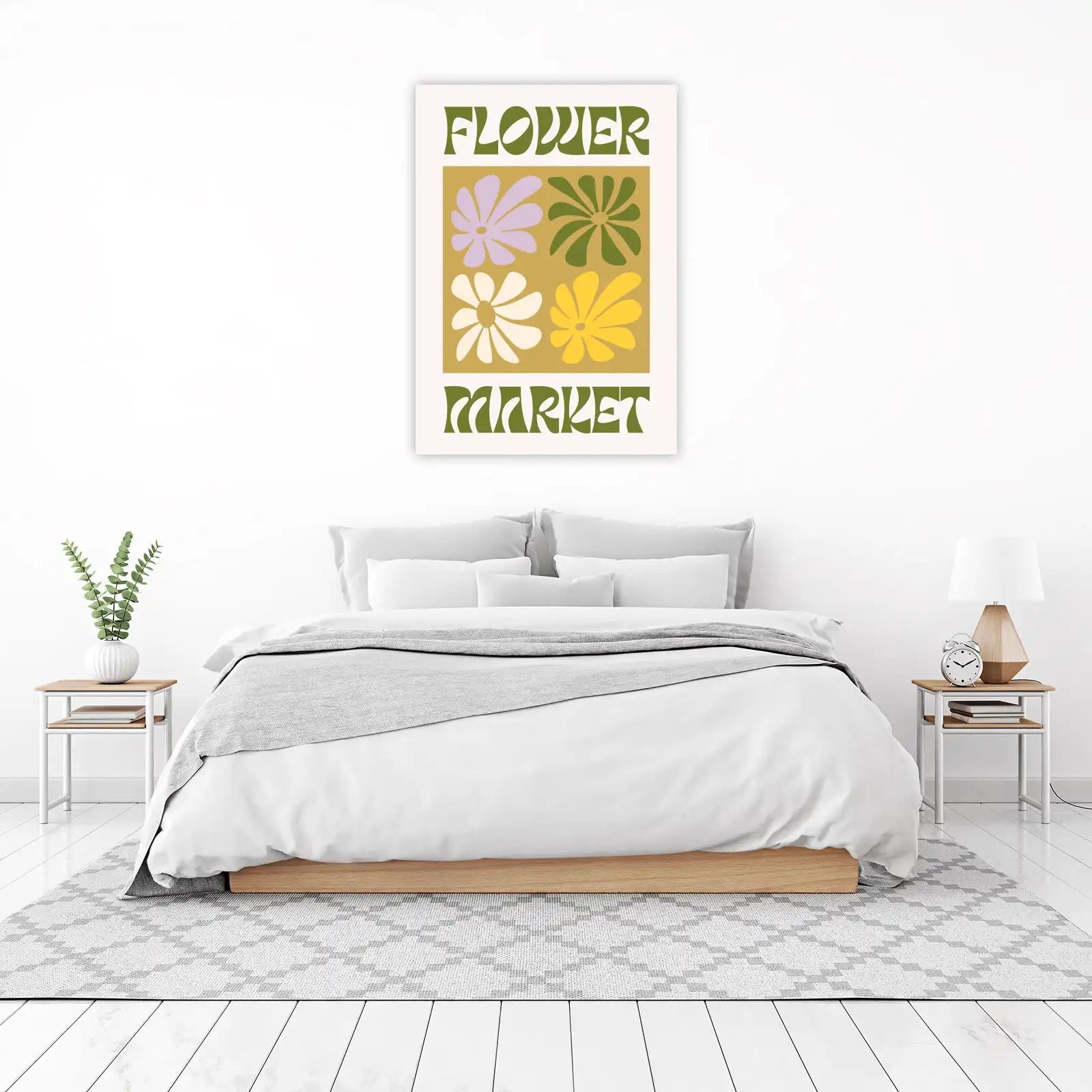 Retro Flower Market Wall Art