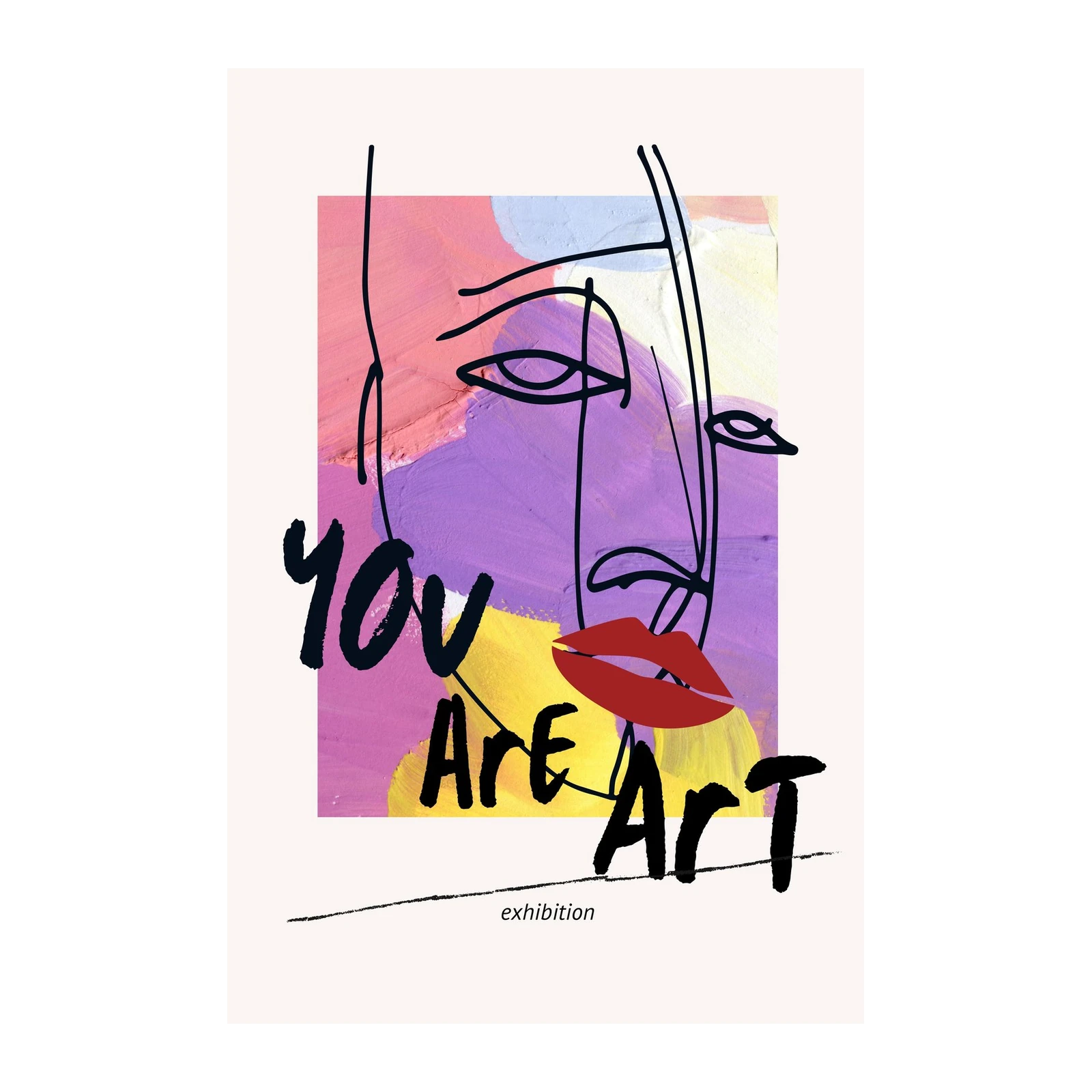 Abstract Face 'You Are Art' Wall Art