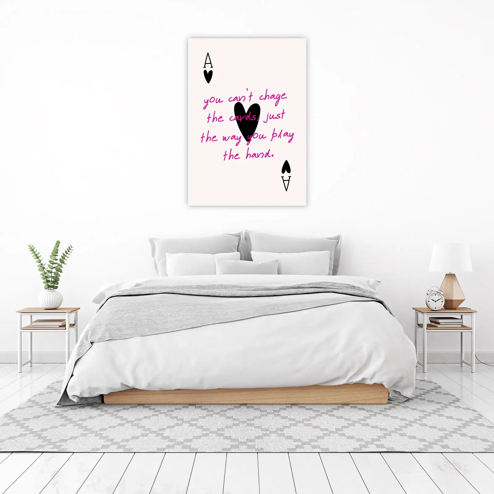 Inspirational Ace of Hearts Quote Wall Art