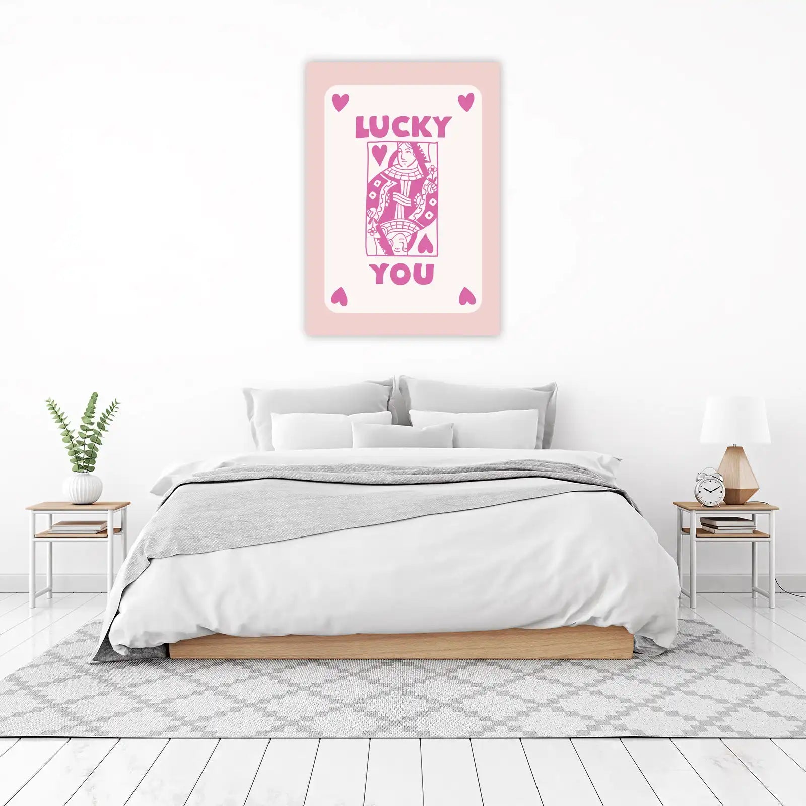 Lucky Queen of Hearts Card Wall Art