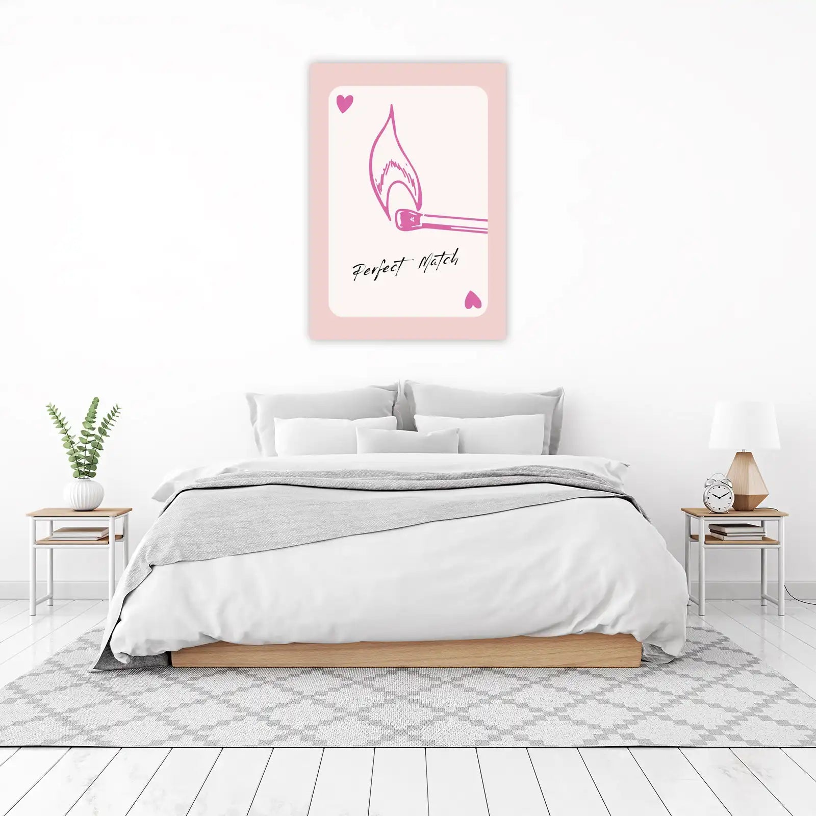 Perfect Match Pink Flame Card Wall Art