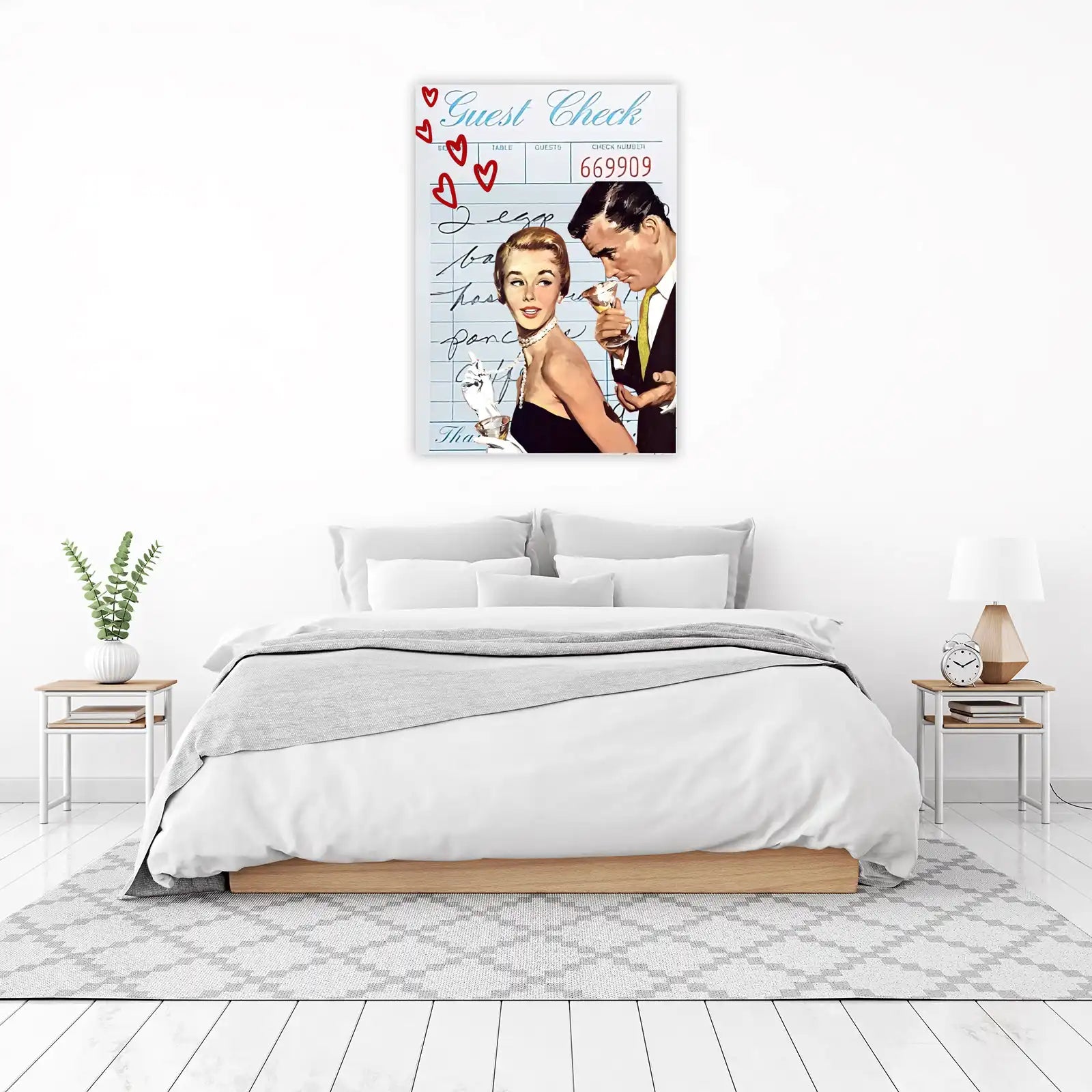 Vintage Couple Martini Love Wall Art