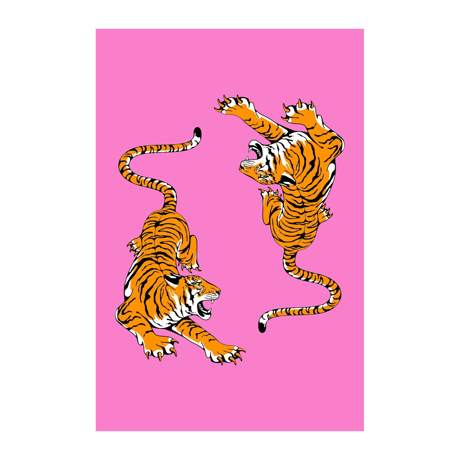 Bold Tiger Duo Pop Art Wall Art