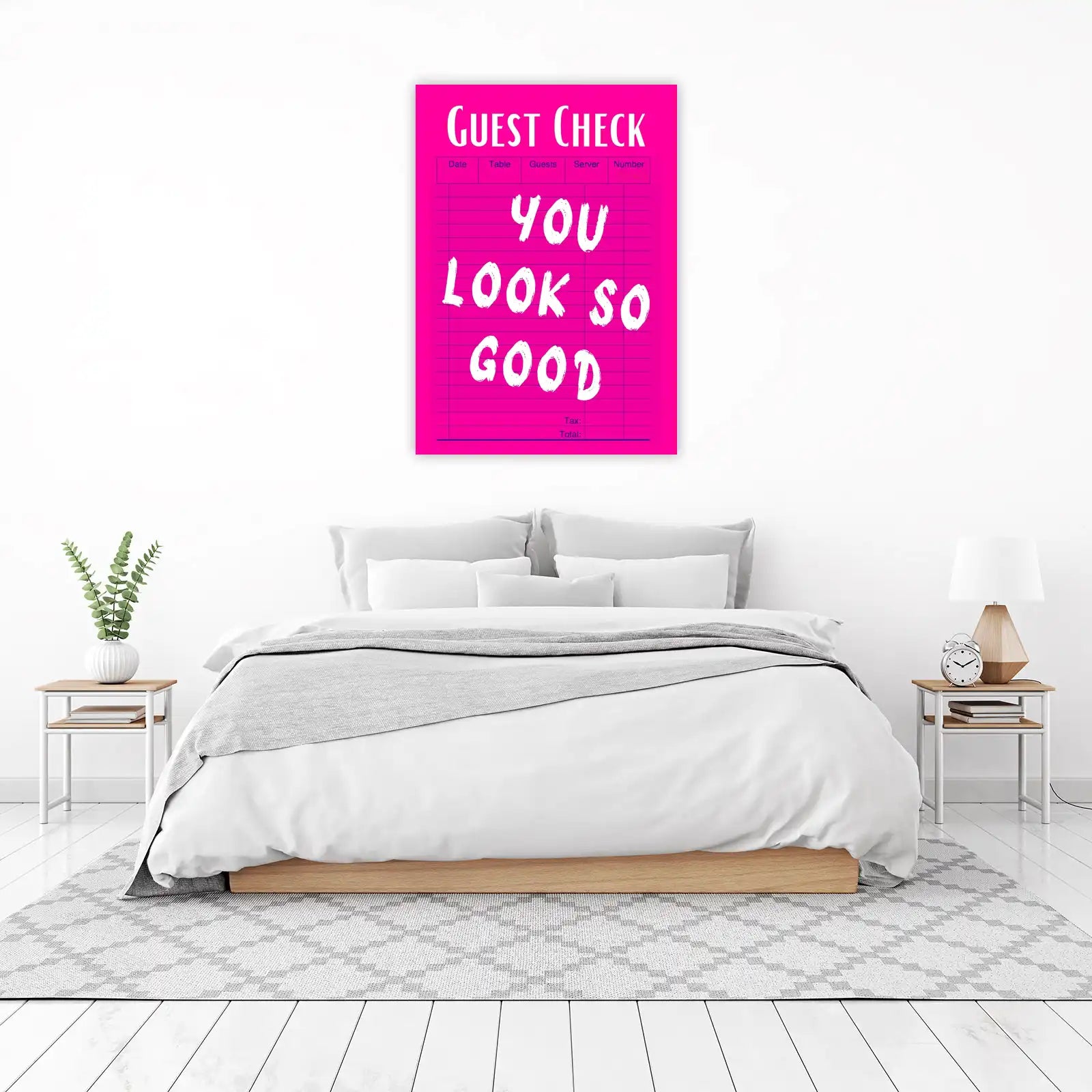 Vibrant "You Look So Good" Guest Check Wall Art