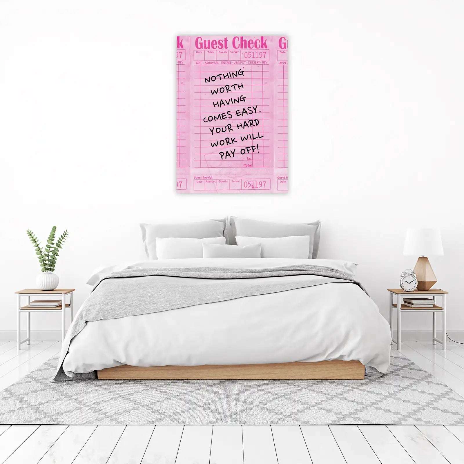 Motivational Quote "Nothing Worth Having" Wall Art
