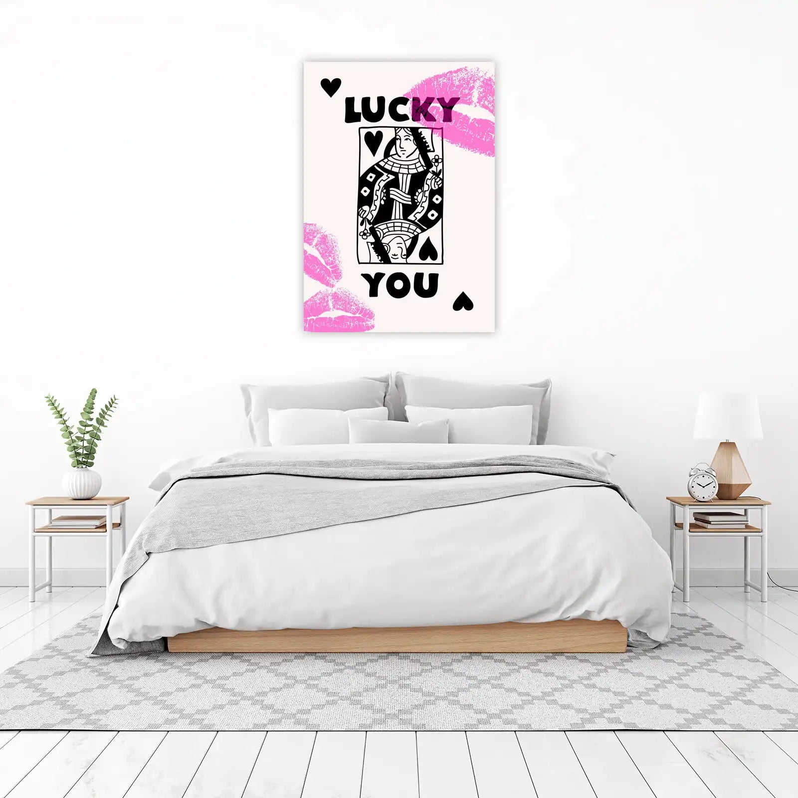 Queen of Hearts Lucky You Wall Art