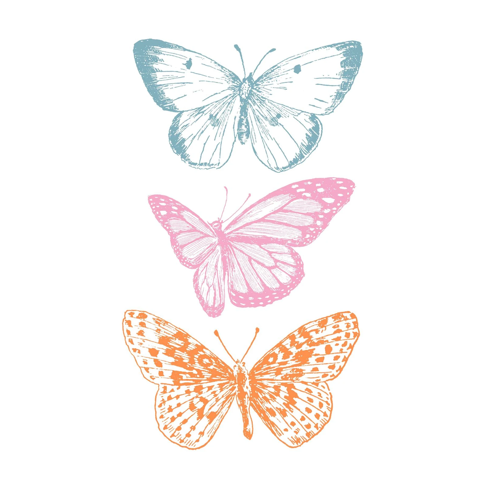 Vibrant Butterfly Trio Wall Art Wall Art