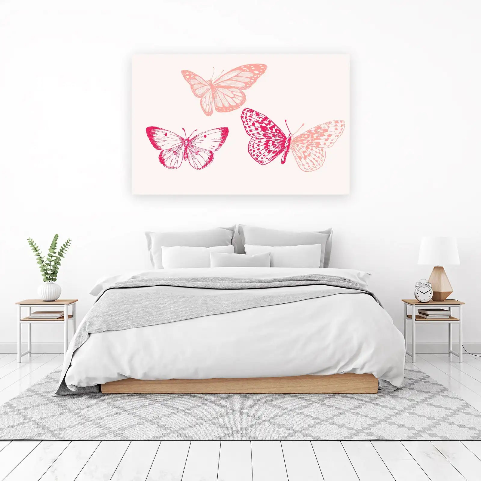 Vibrant Butterfly Trio Wall Art