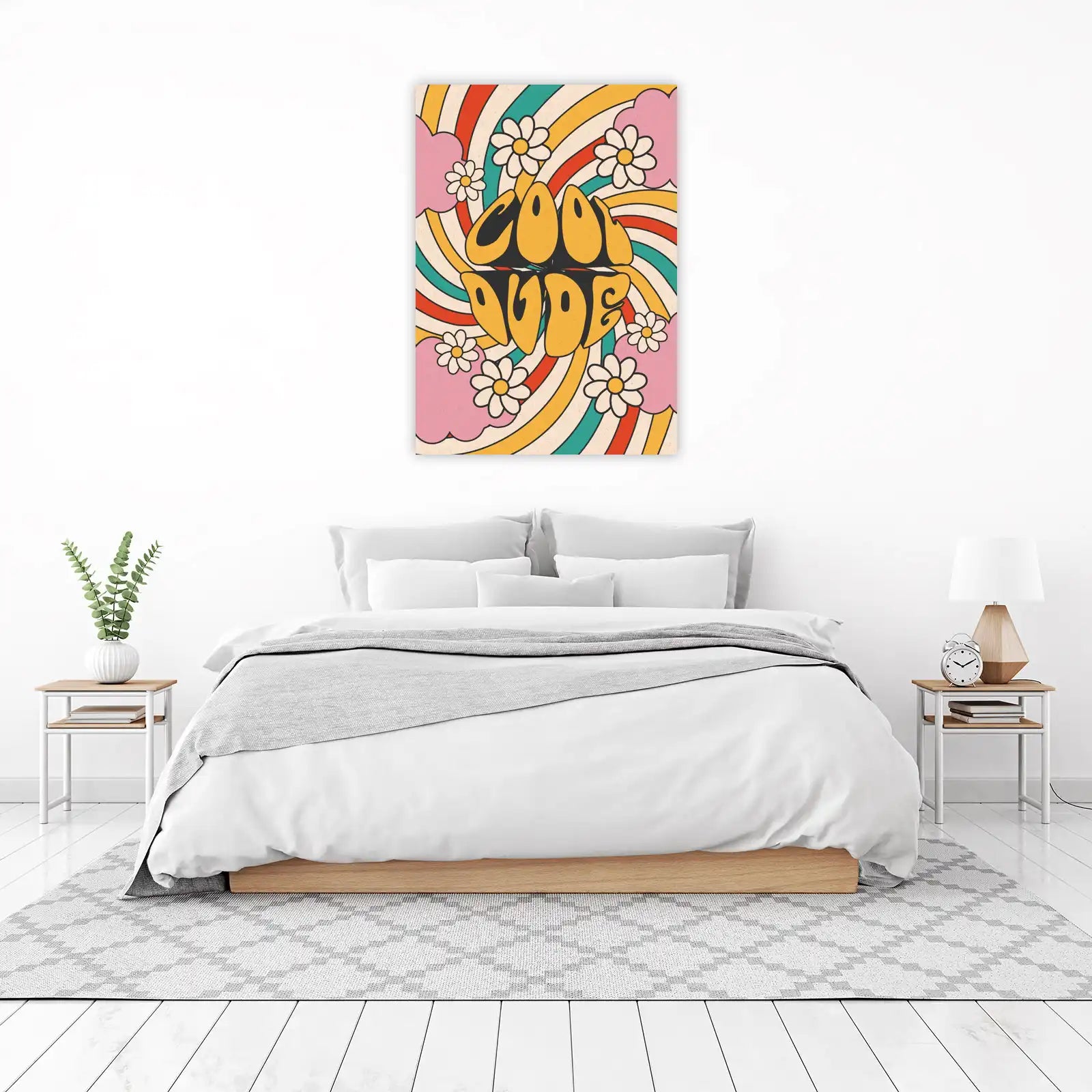 Groovy Retro "Cool Dude" Daisy Wall Art
