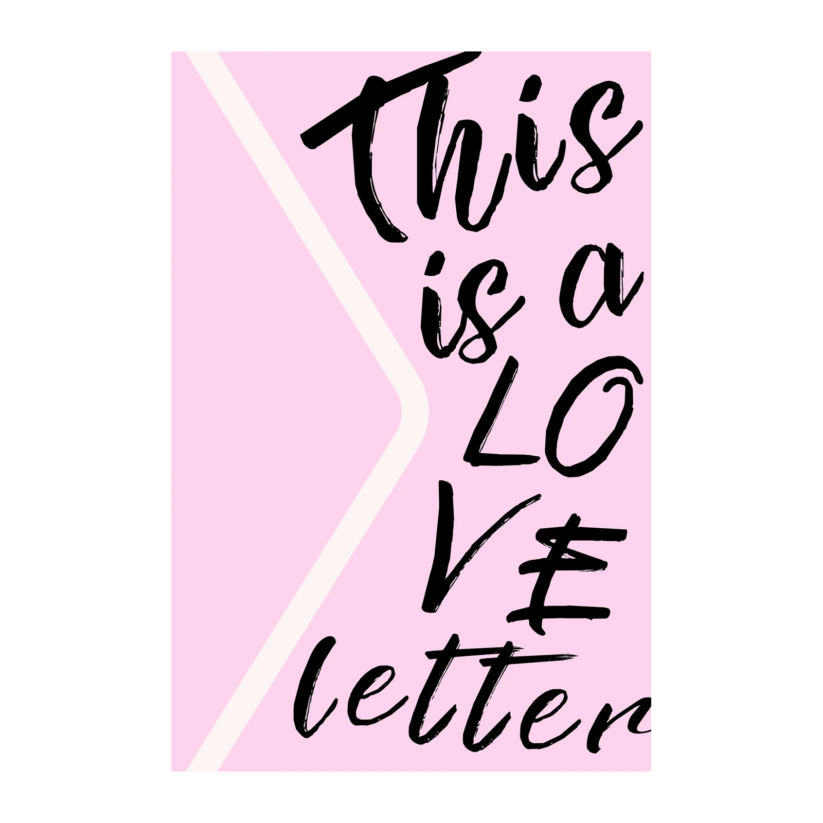 Sweet Love Letter Brush Script Wall Art