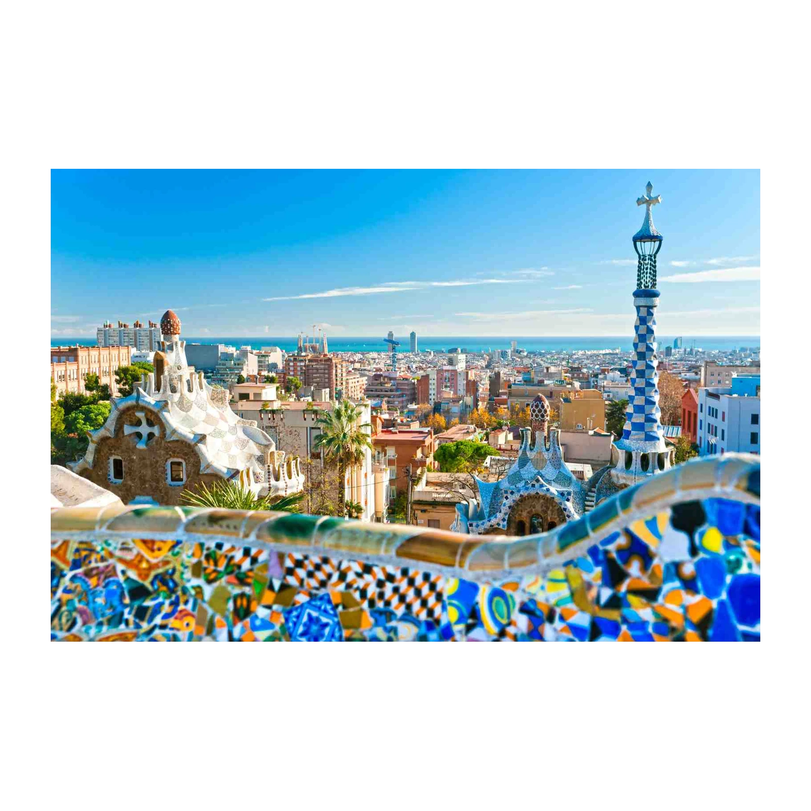 Gaudi Park Barcelona Skyline Wall Art