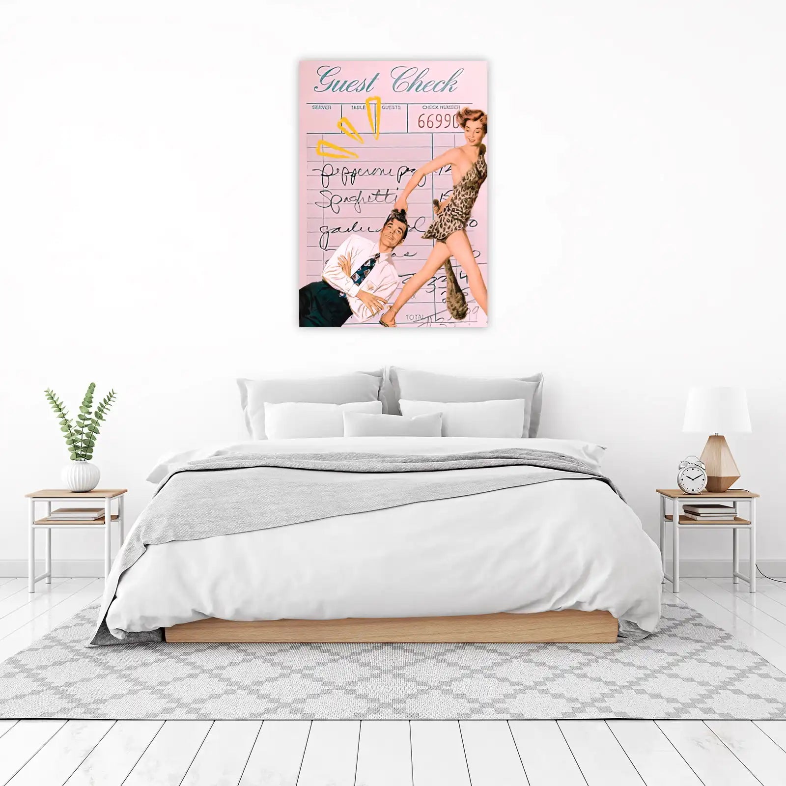 Retro Diner Fun Couple Guest Check Wall Art