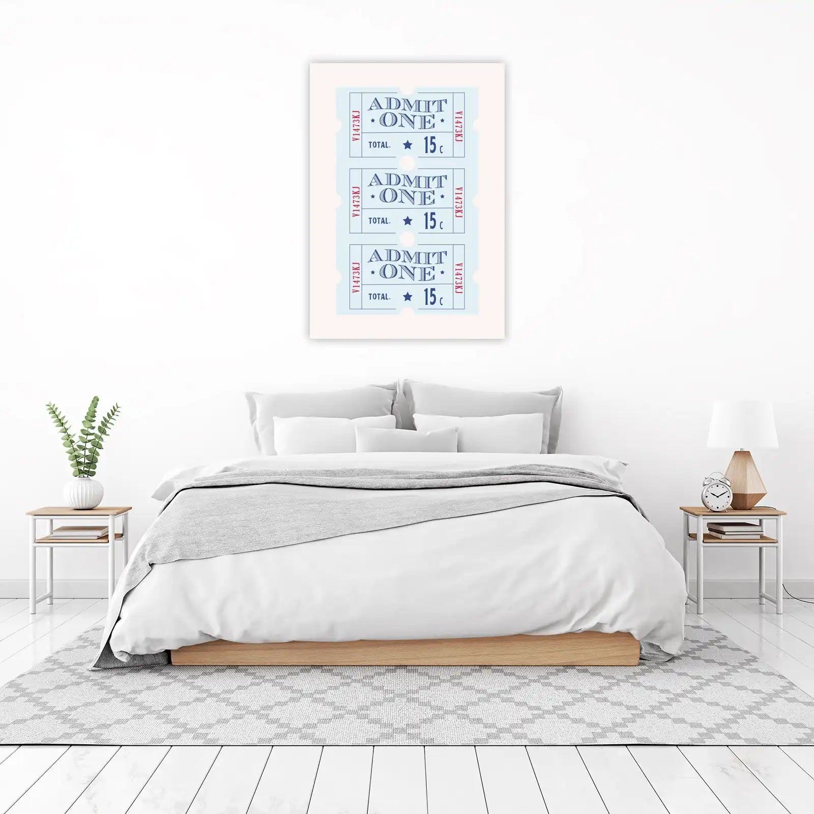 Vintage Admit One Ticket Art Wall Art