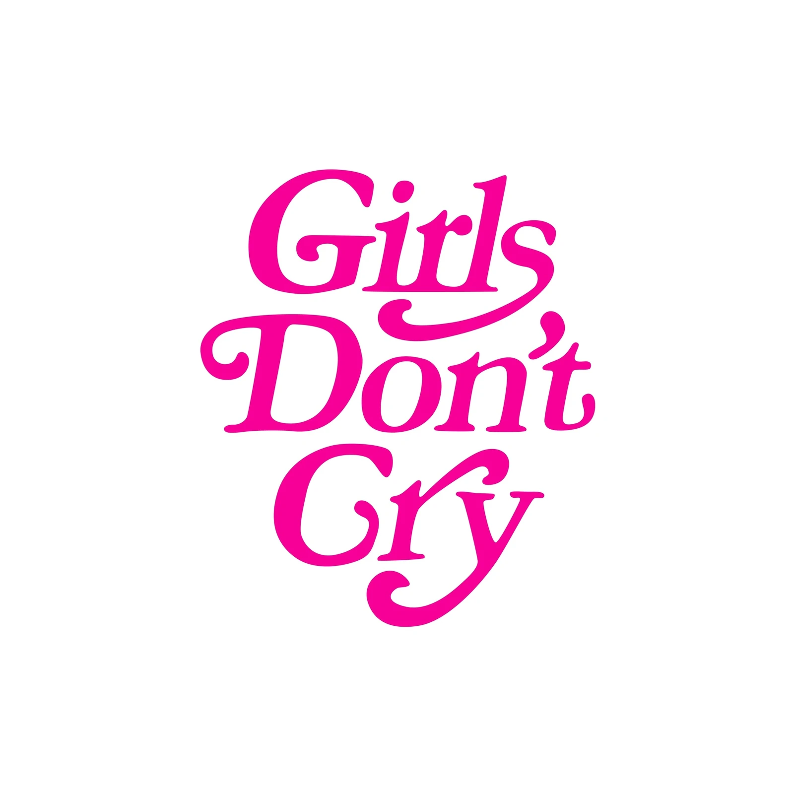 Empowering "Girls Don't Cry" Pink Graphic Wall Art