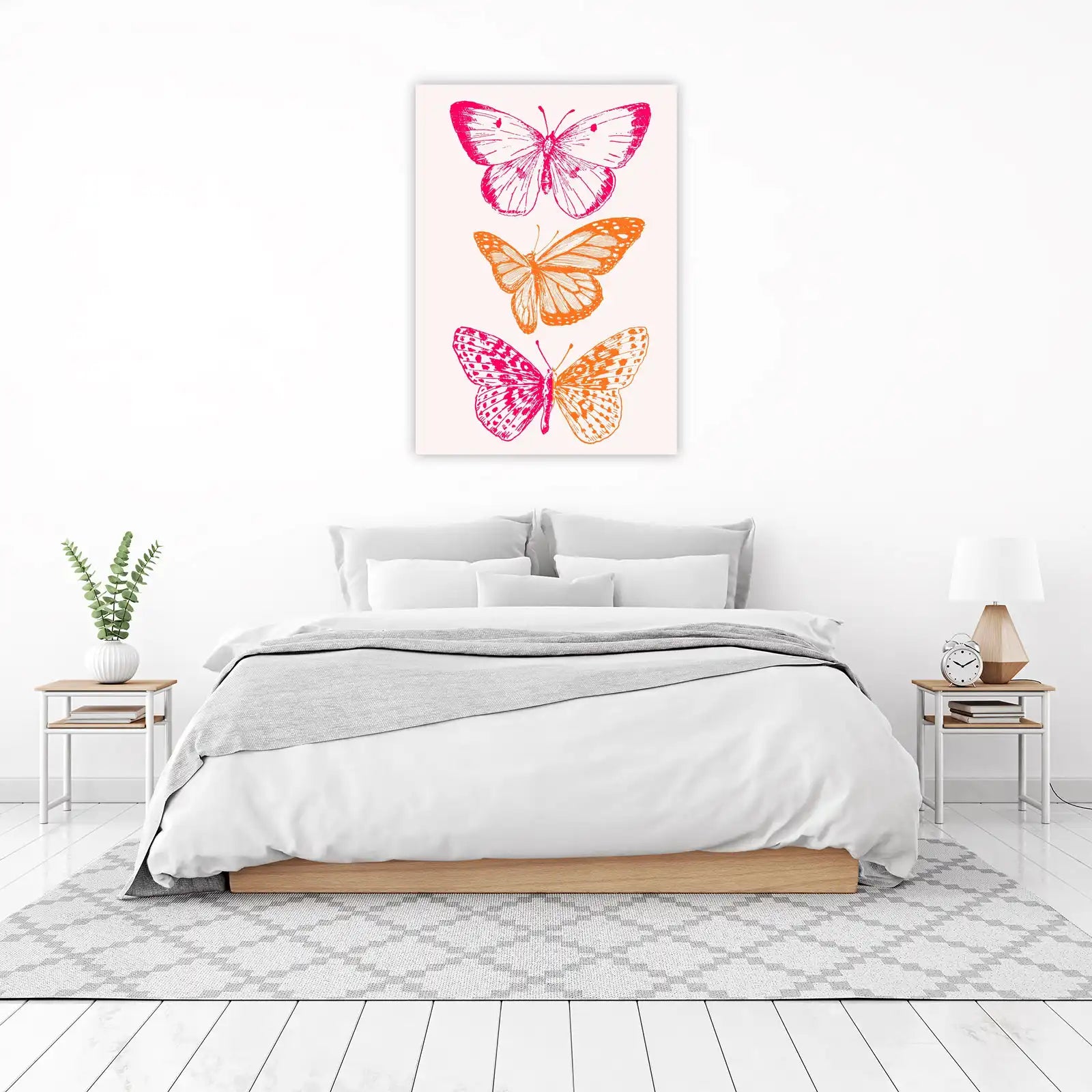 Vibrant Butterfly Duo Wall Art