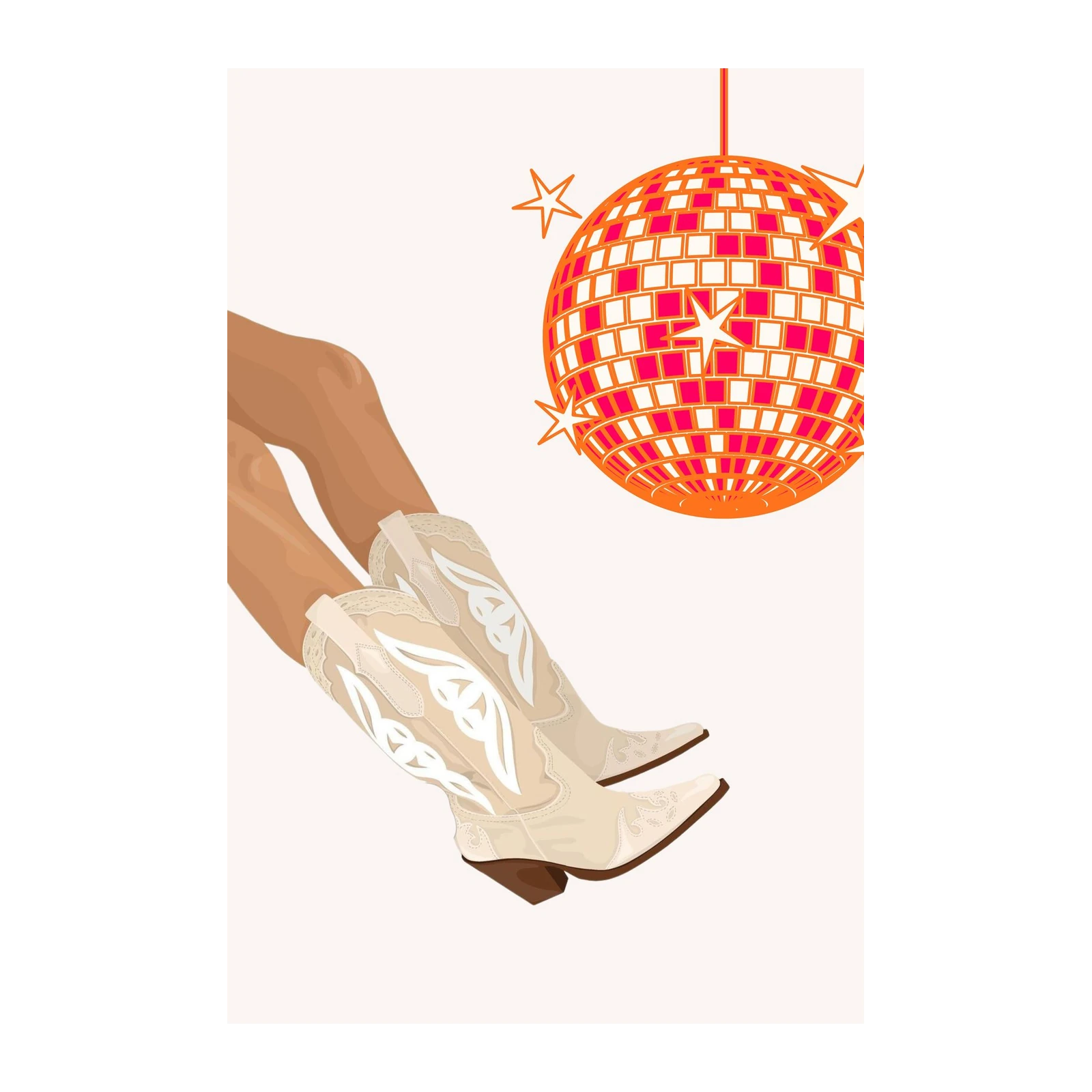 Disco Boots & Disco Ball Wall Art