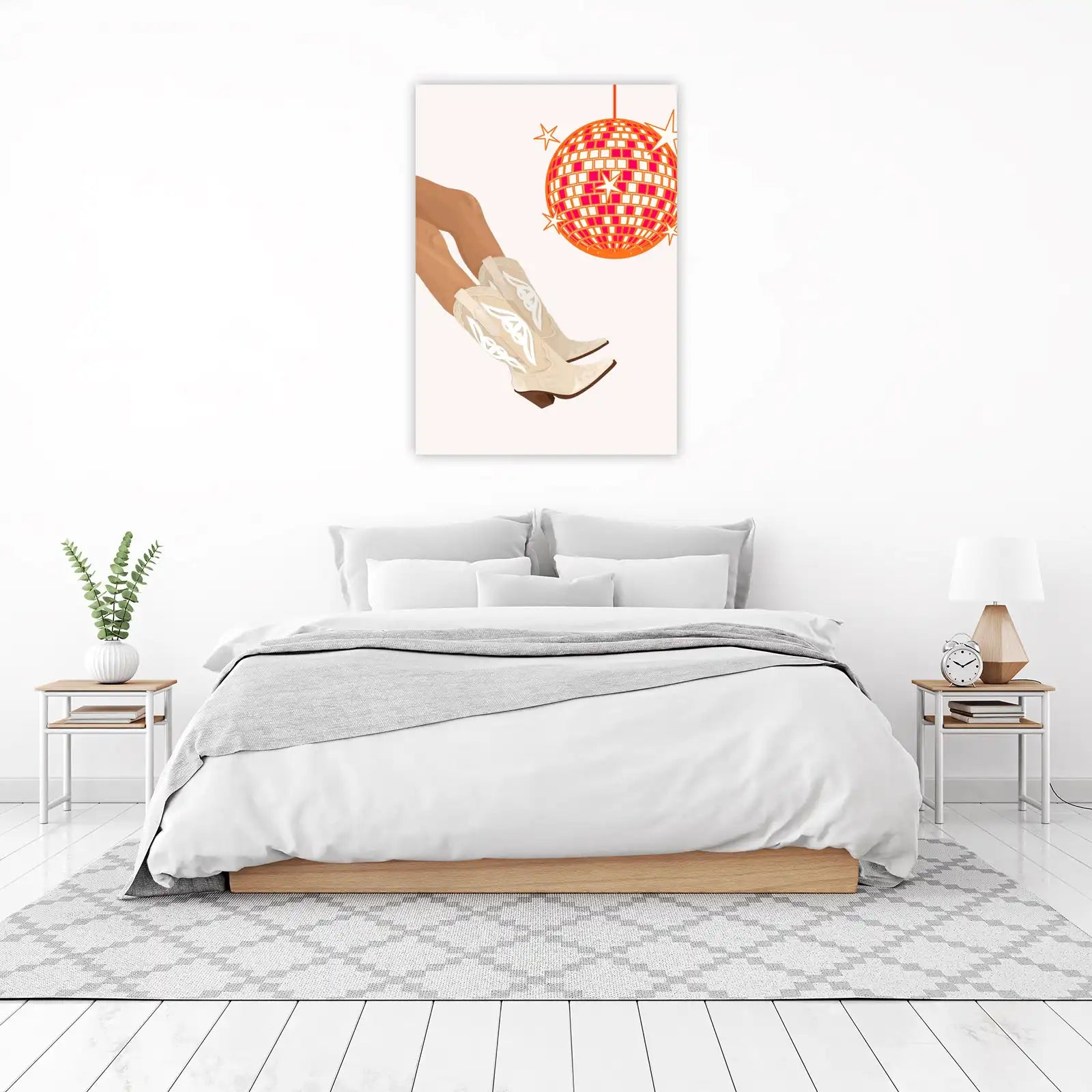 Disco Boots & Disco Ball Wall Art