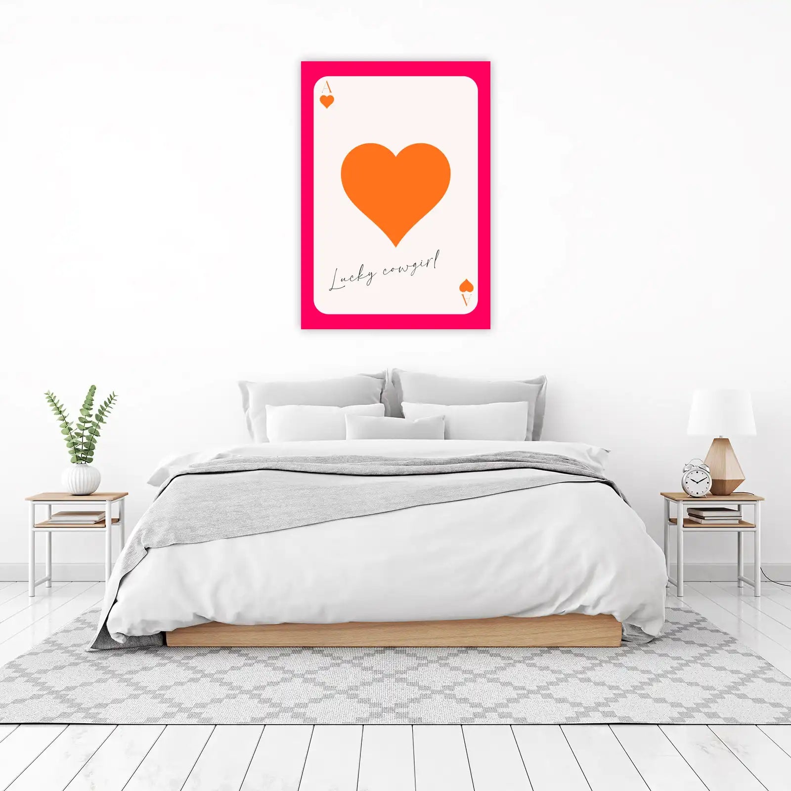 Lucky Cowgirl Ace of Hearts Wall Art