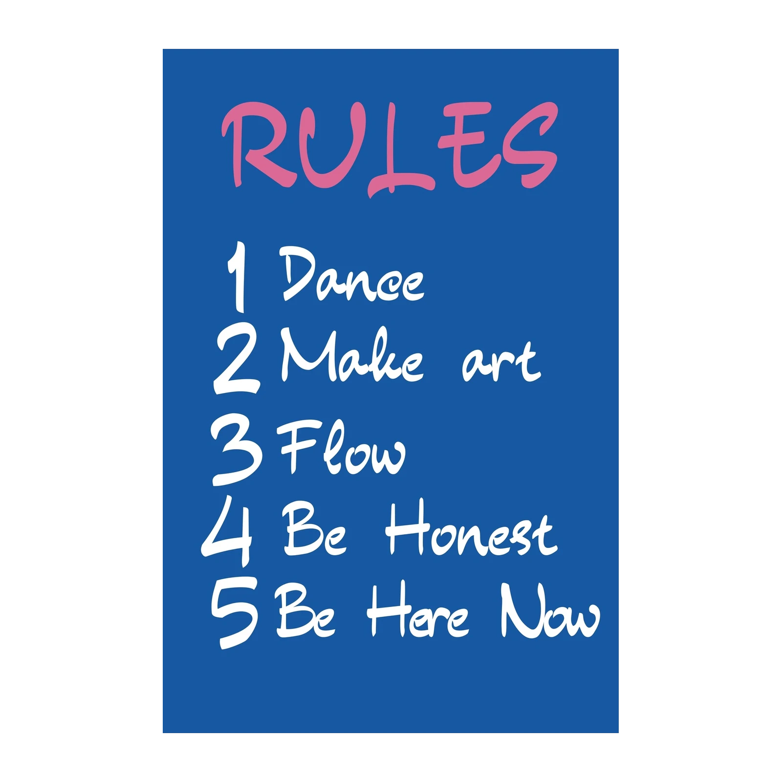 Inspirational Rules Motivational Quotes Wall Art