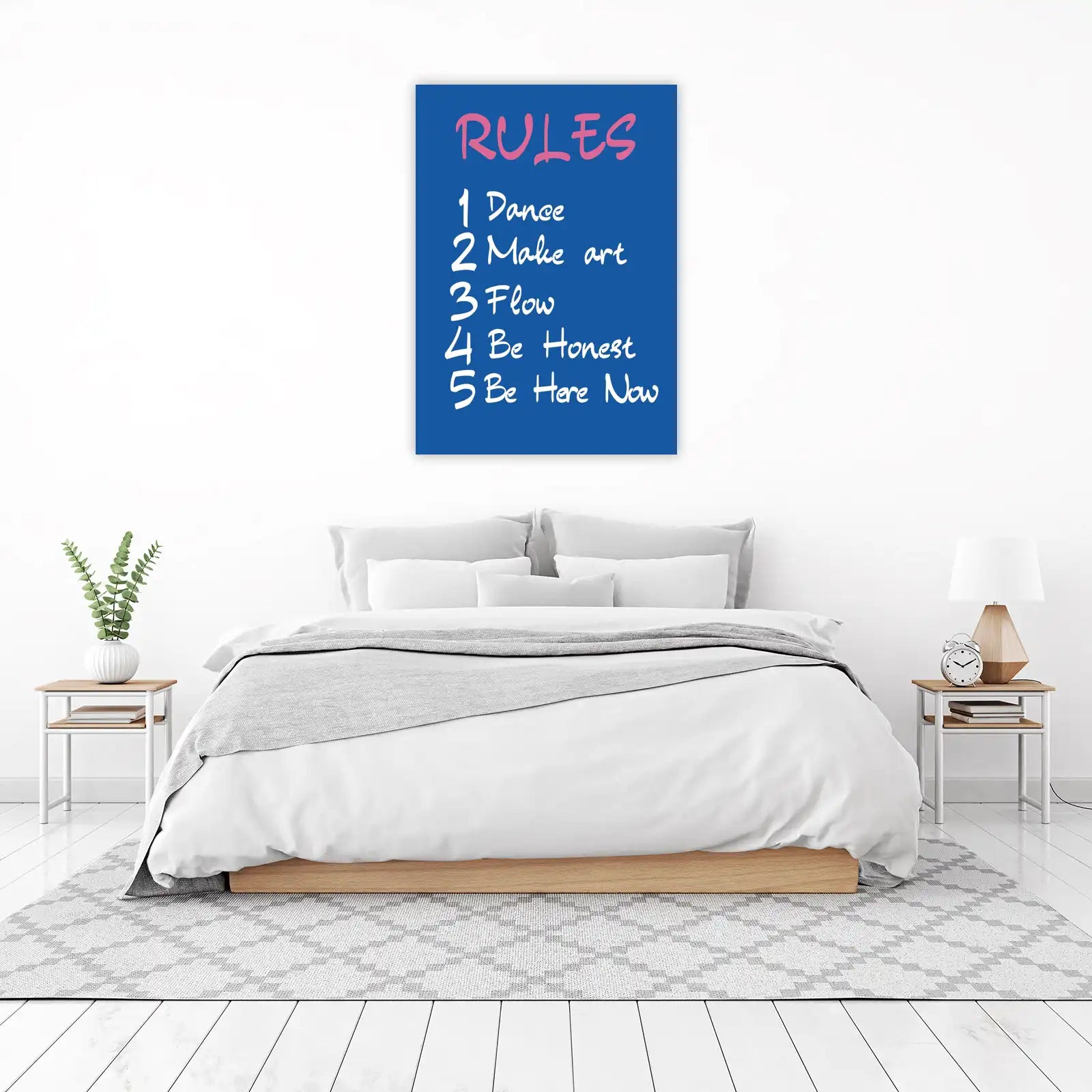 Inspirational Rules Motivational Quotes Wall Art