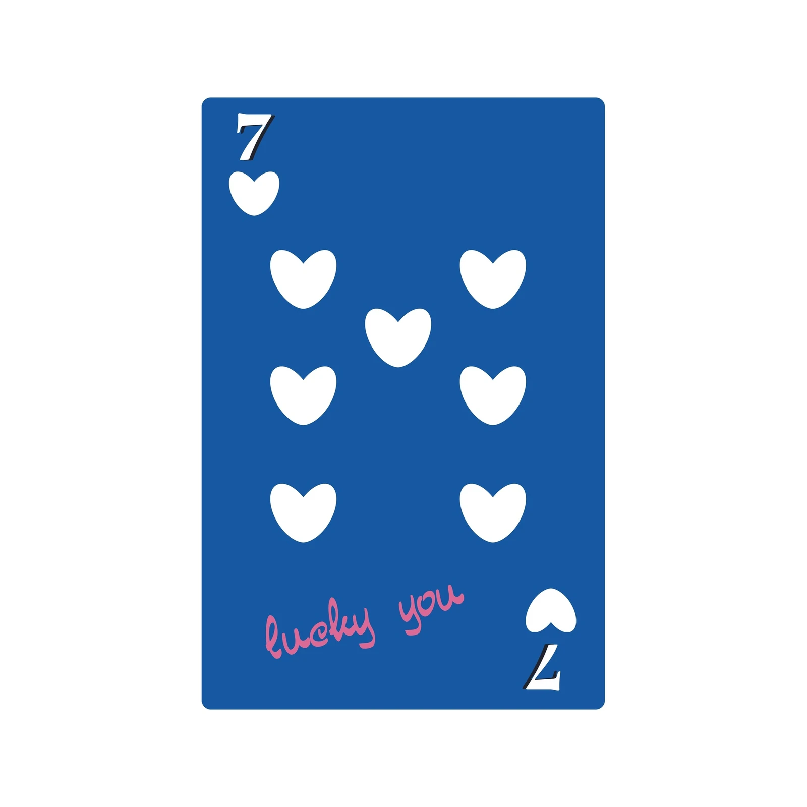 Lucky 7 Hearts Wall Art