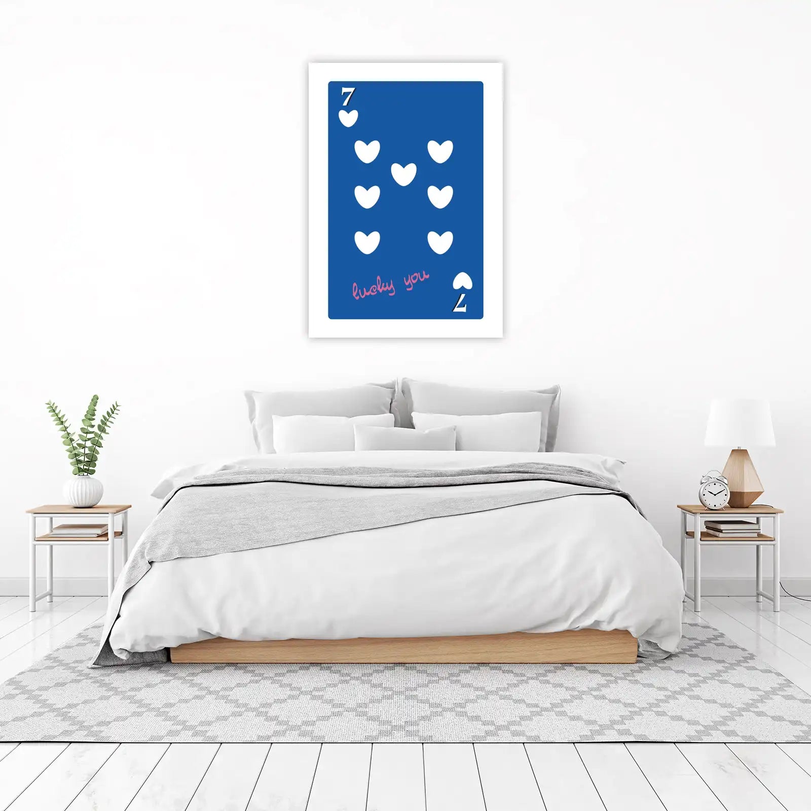 Lucky 7 Hearts Wall Art