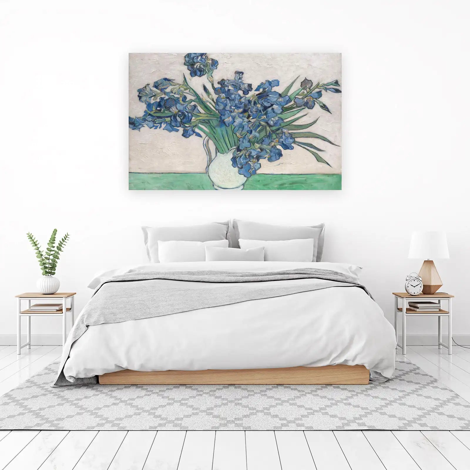 Van Gogh Irises Vibrant Blue Floral Wall Art