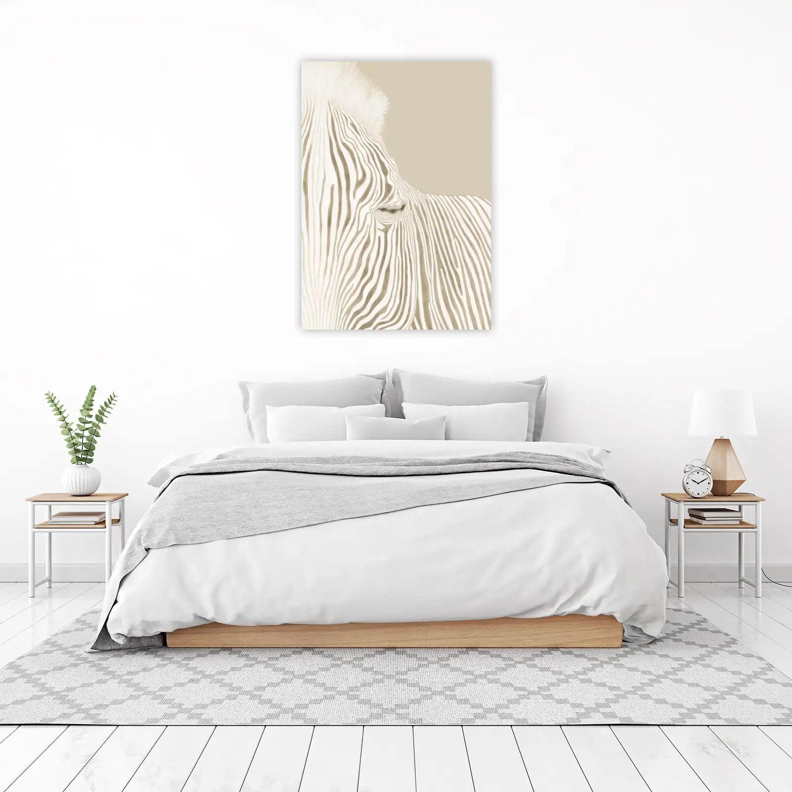 Elegant Zebra Eye Close-Up Wall Art