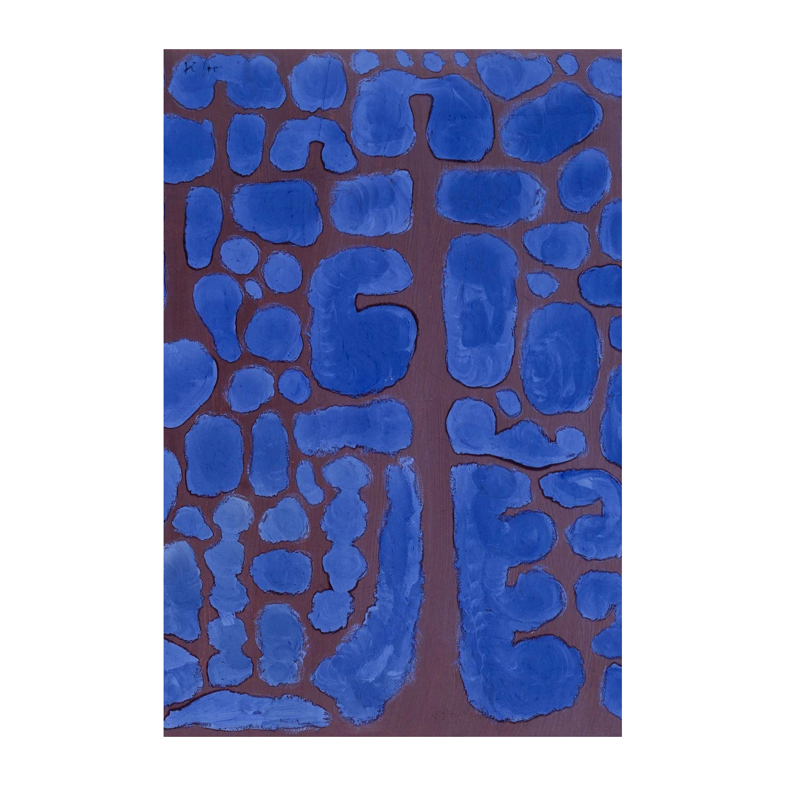 Abstract Blue Organic Shapes Wall Art