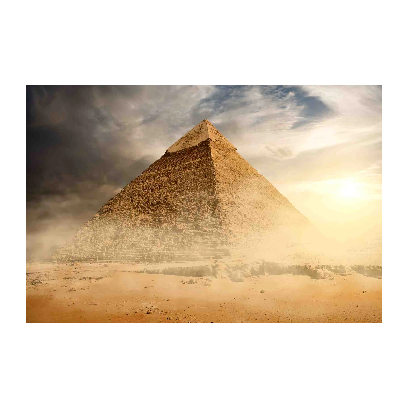 Majestic Pyramid Desert Sunrise Wall Art