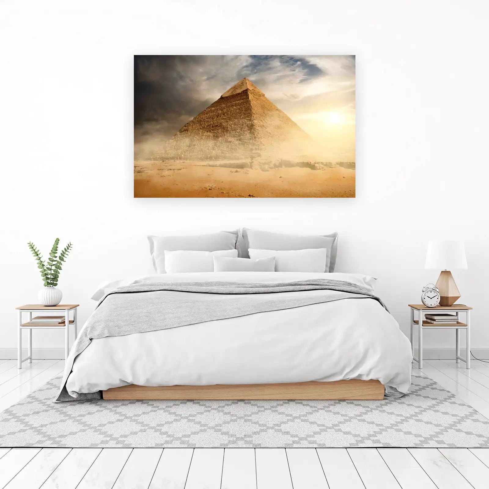 Majestic Pyramid Desert Sunrise Wall Art