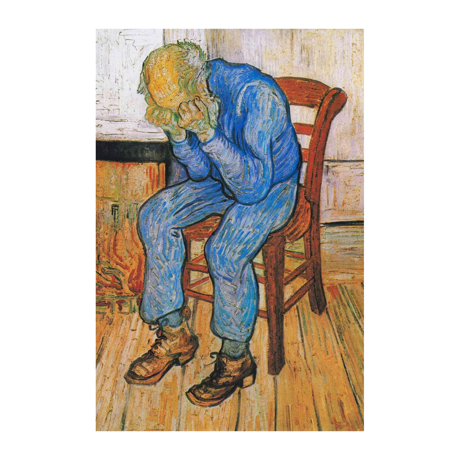 Sorrowful Man in Blue Wall Art
