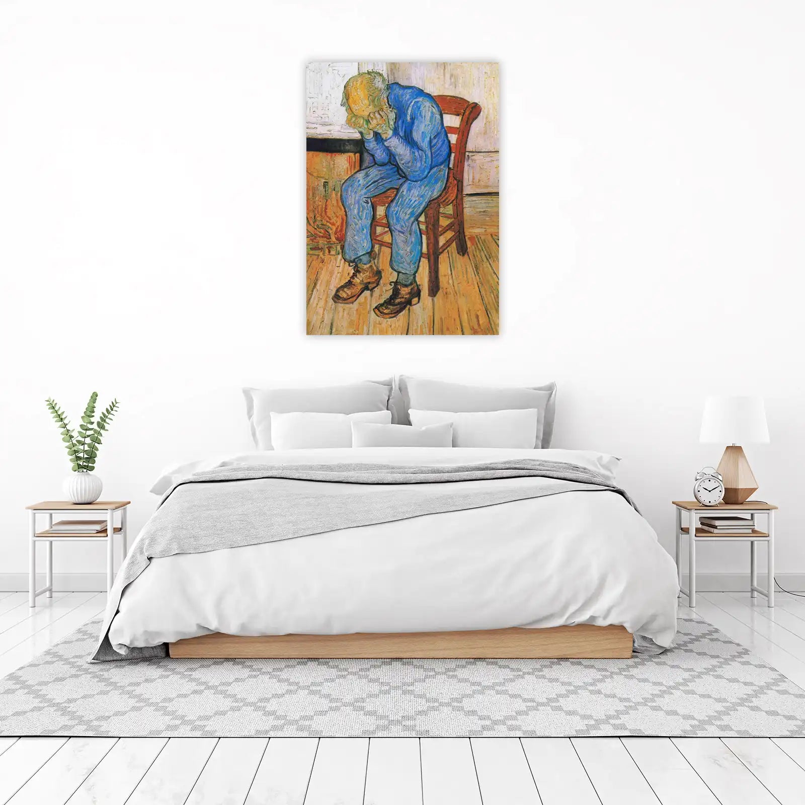 Sorrowful Man in Blue Wall Art