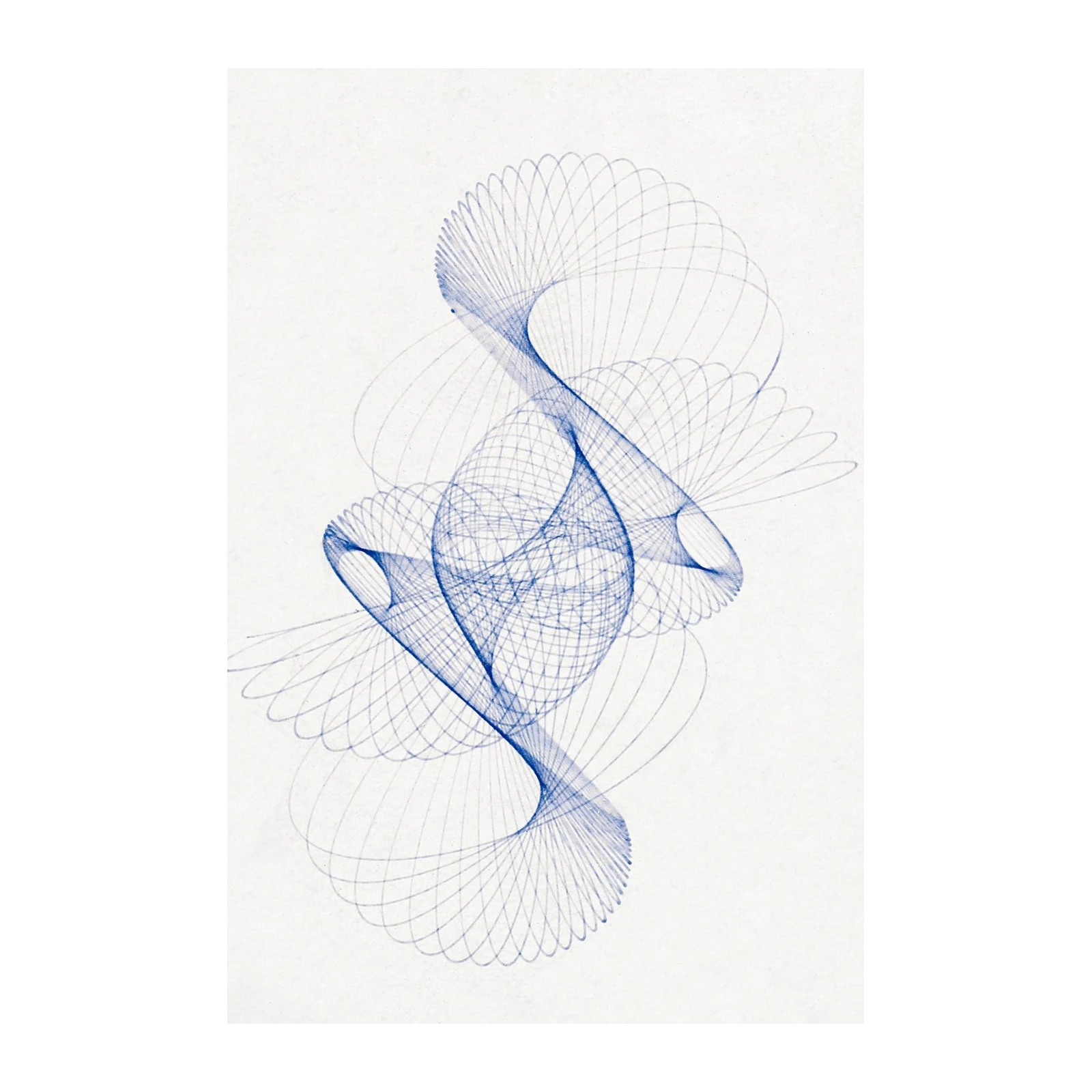 Abstract Blue Spirograph Art Wall Art